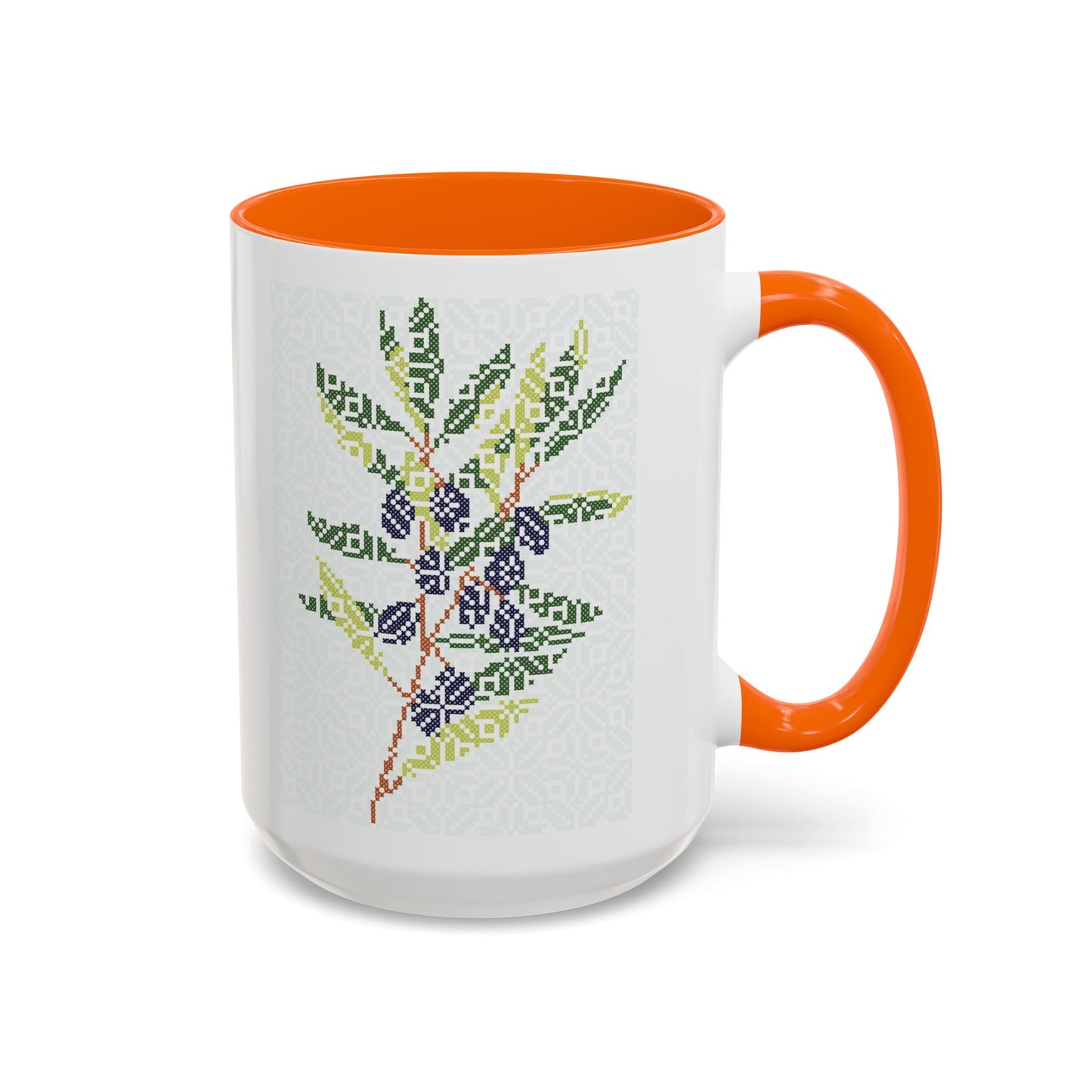 Palestinian Olive Branch Mug, A Sip of Palestinian Heritage.