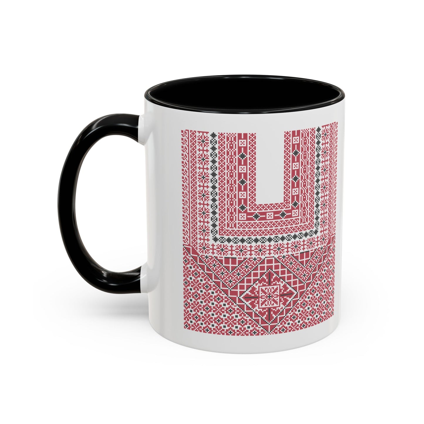 Ramallah Chest Panel, The Heritage Threads Mug (Third), A Sip of Palestinian Heritage.