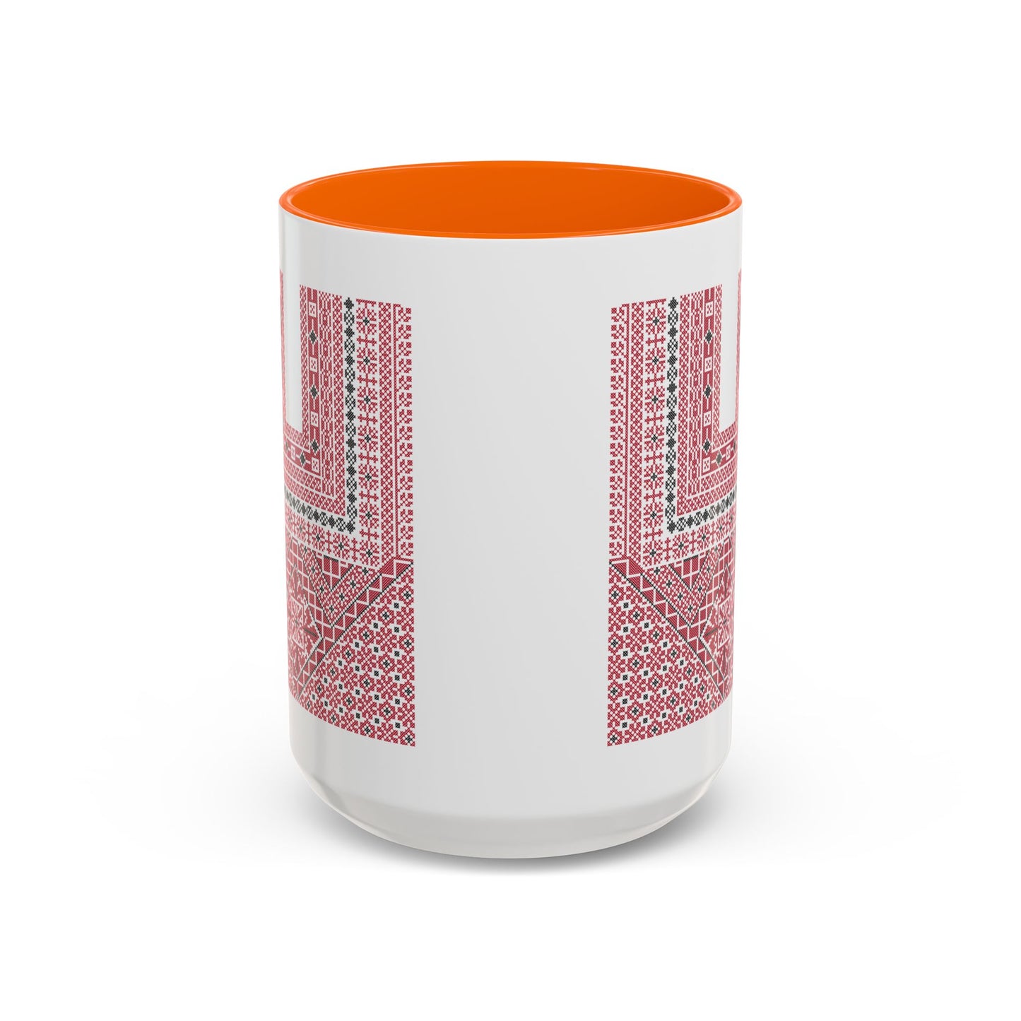 Ramallah Chest Panel, The Heritage Threads Mug (Third), A Sip of Palestinian Heritage.