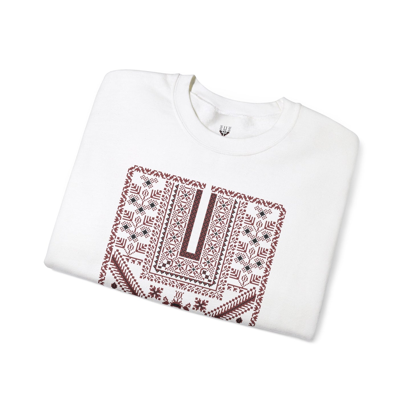 Ramallah chest panel -Palestinian thobe design ( First)- Crewneck Sweatshirt -unisex