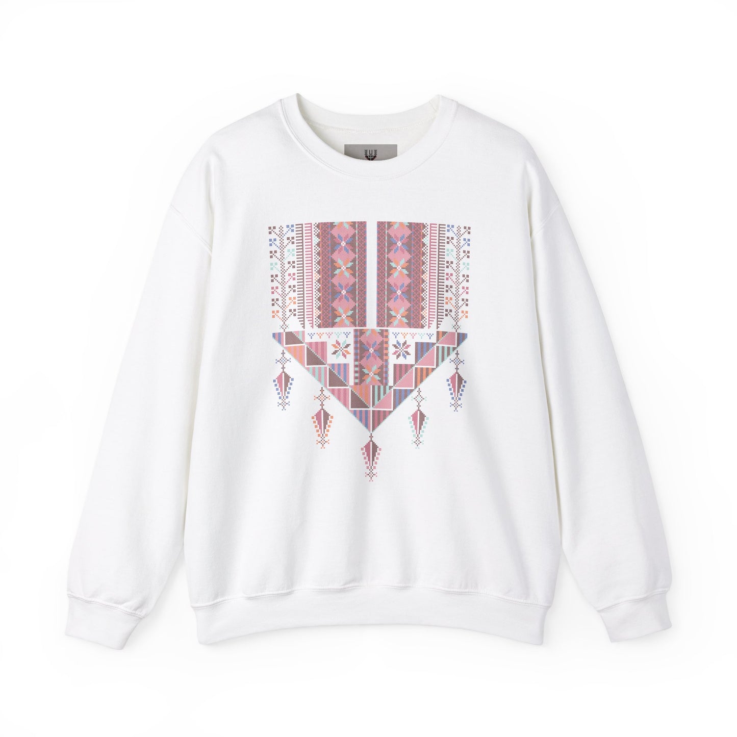 Gaza Chest Panel- Palestinian Thobe Design (2)- Crewneck Sweatshirt.