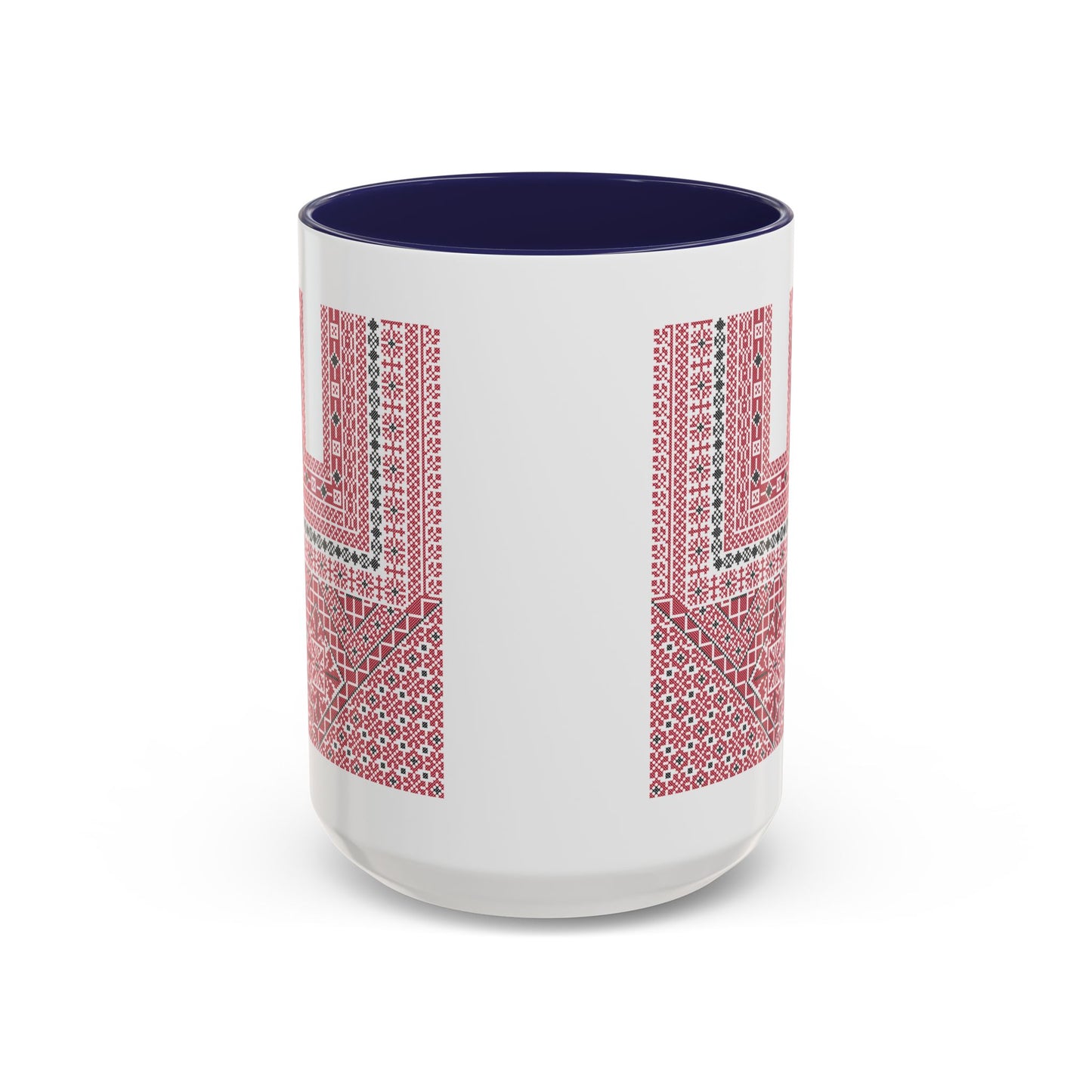 Ramallah Chest Panel, The Heritage Threads Mug (Third), A Sip of Palestinian Heritage.