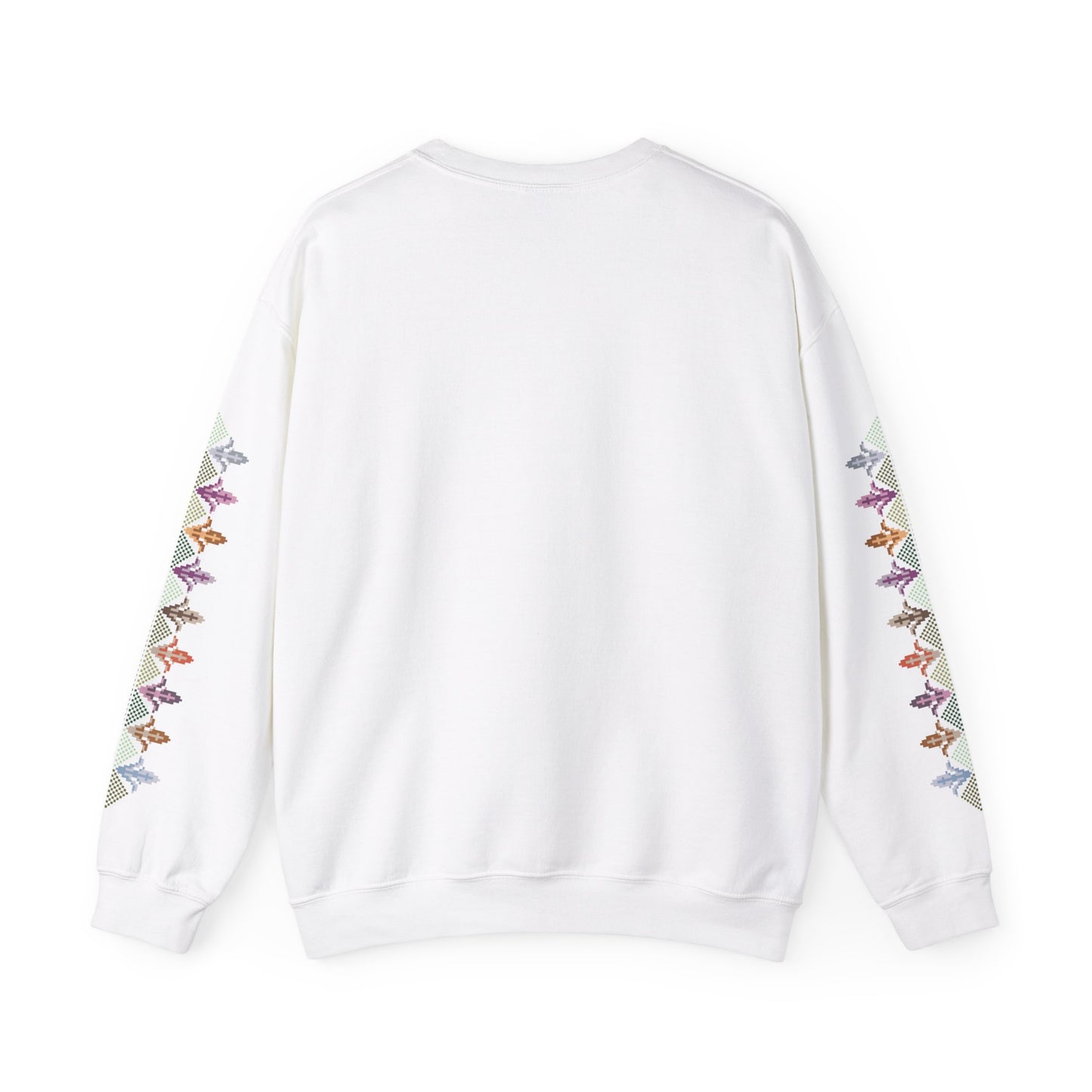 Hebron Garden "Floral" Chest Panel- Palestinian Thobe Design- Crewneck Sweatshirt.