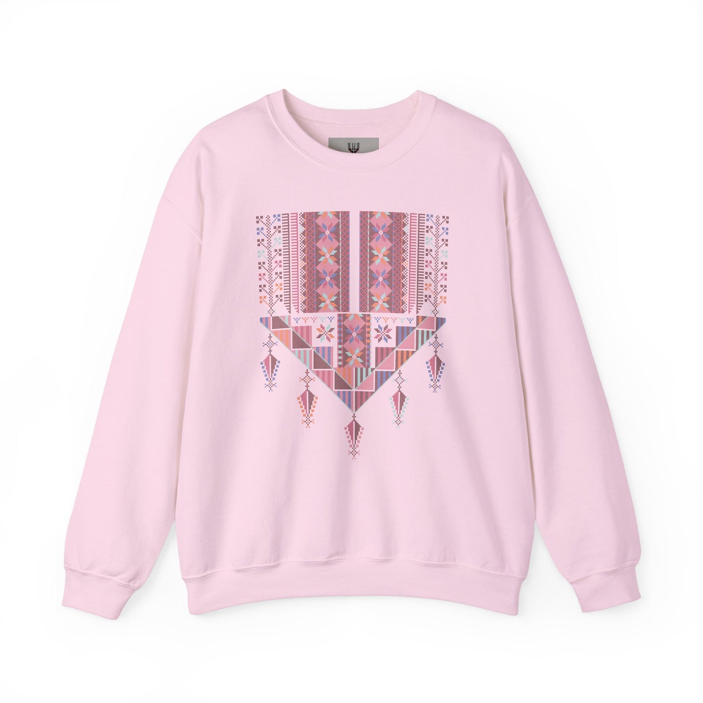 Gaza Chest Panel- Palestinian Thobe Design (2)- Crewneck Sweatshirt.