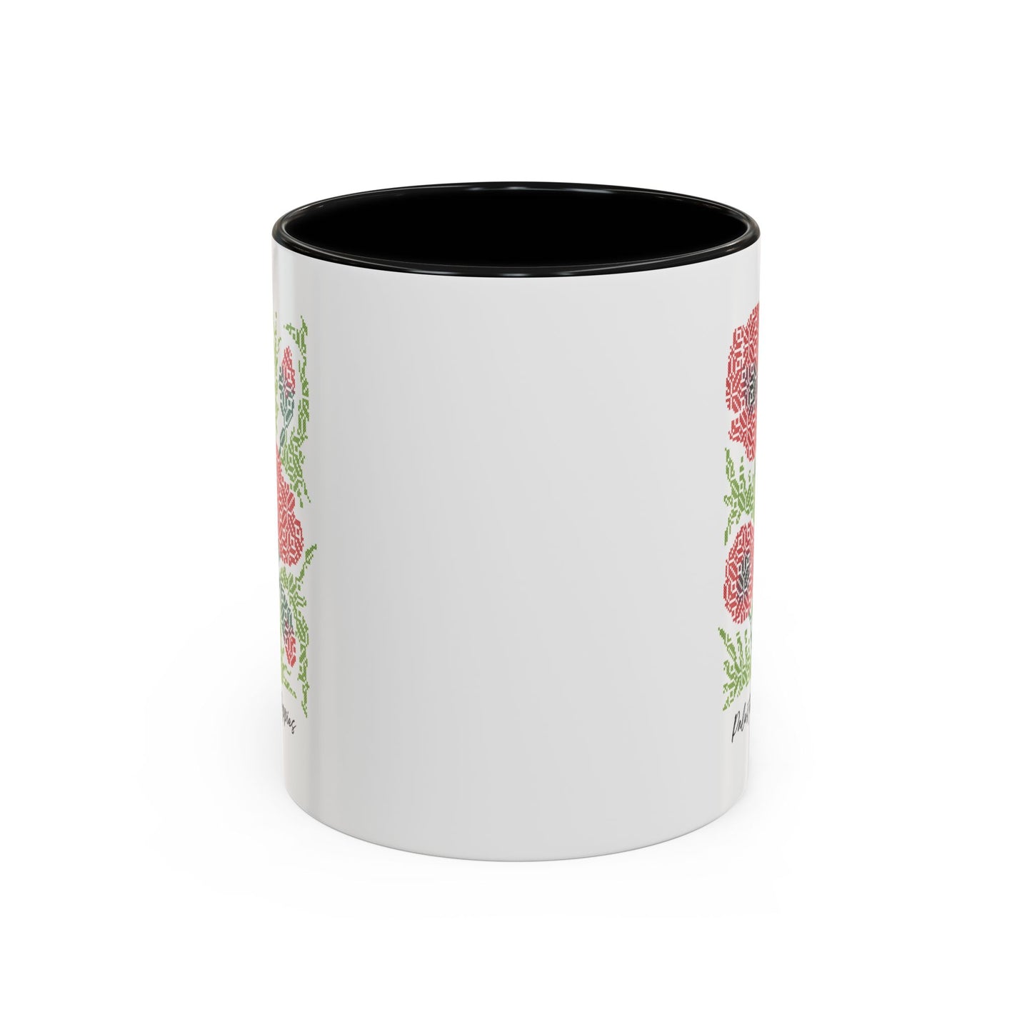 Palestinian Poppies Mug, A Sip of Palestinian Heritage.