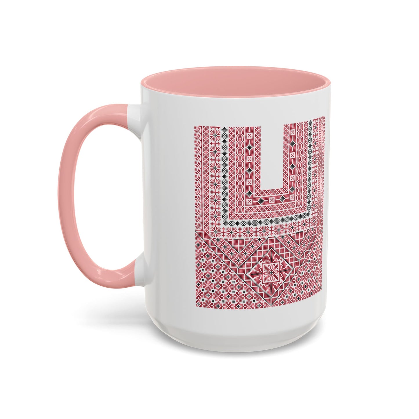 Ramallah Chest Panel, The Heritage Threads Mug (Third), A Sip of Palestinian Heritage.