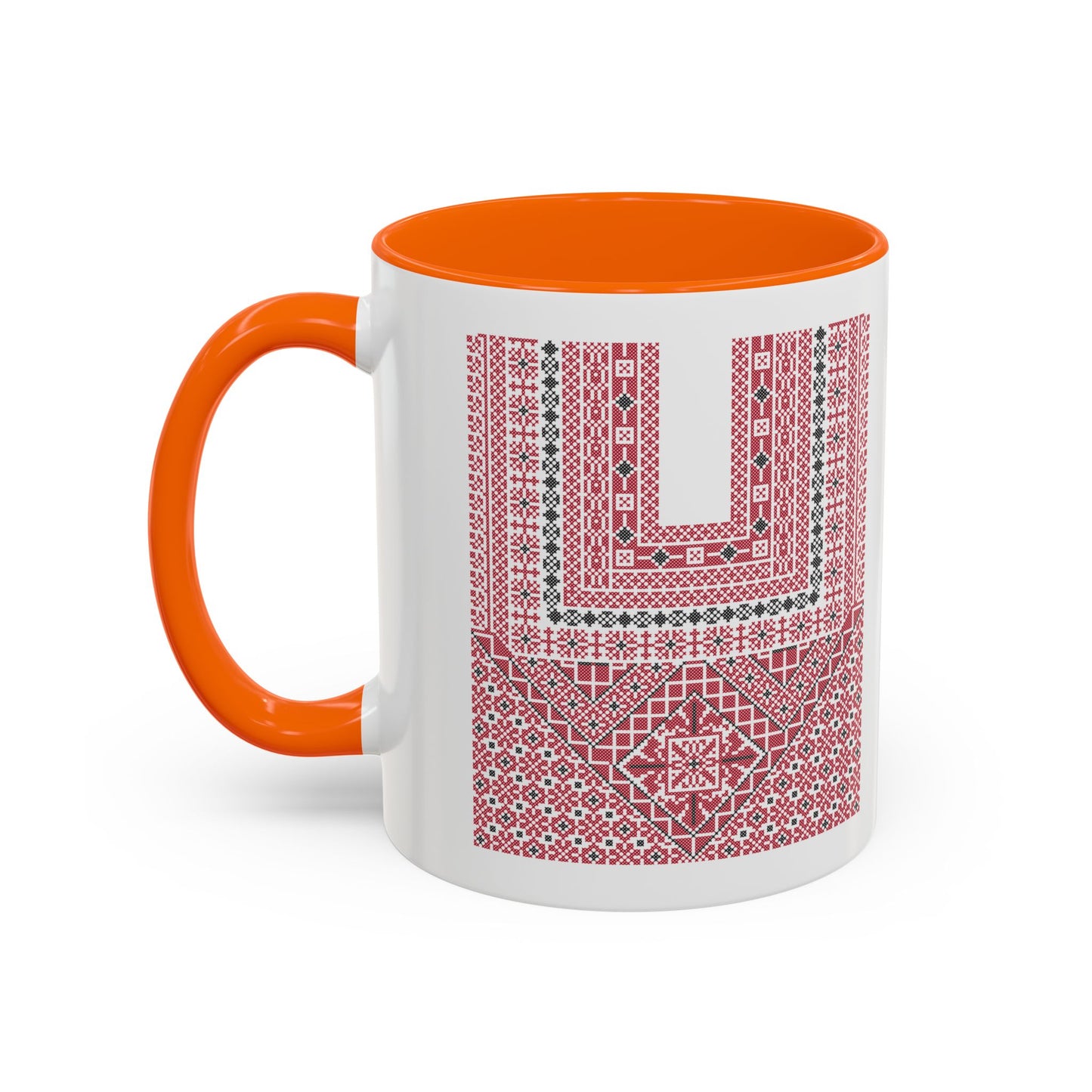 Ramallah Chest Panel, The Heritage Threads Mug (Third), A Sip of Palestinian Heritage.