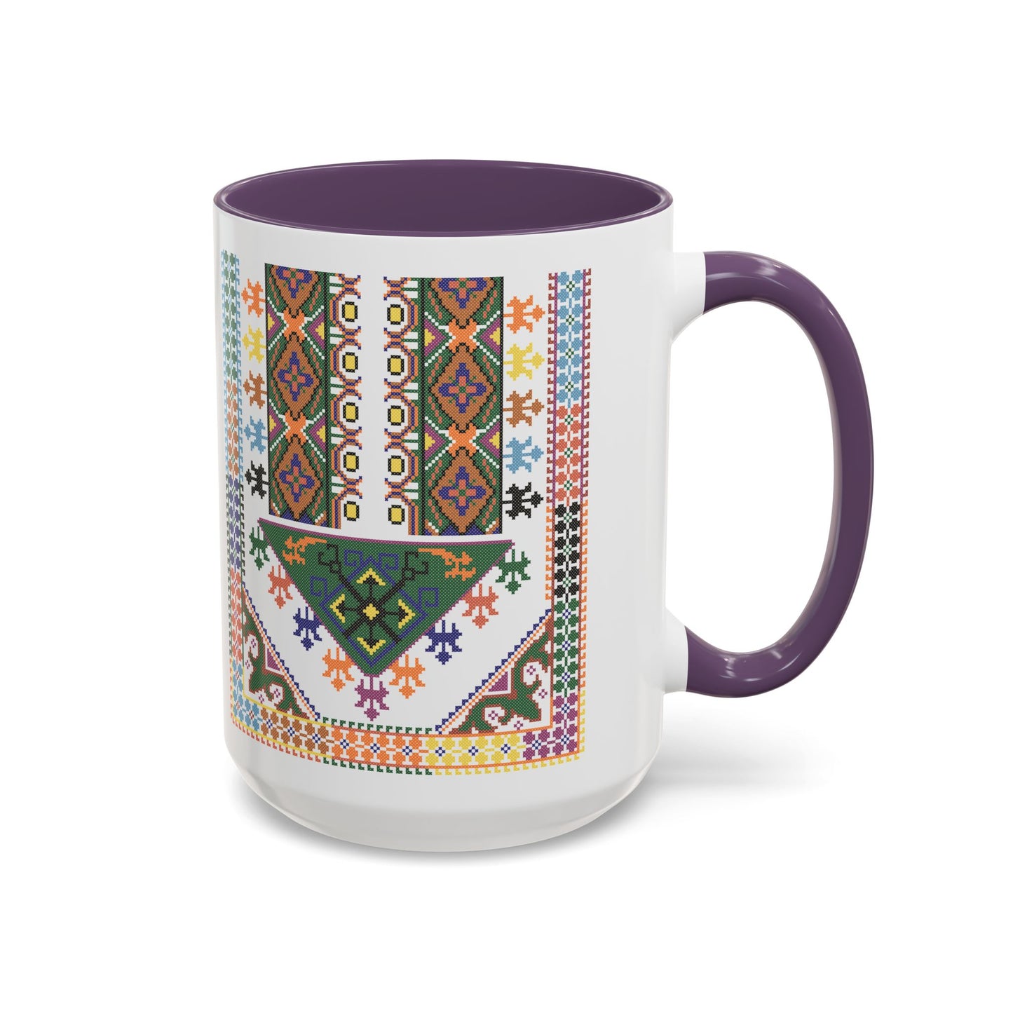 "Basil" Tulkaram Chest Panel Mug,  A Sip of Palestinian Heritage.