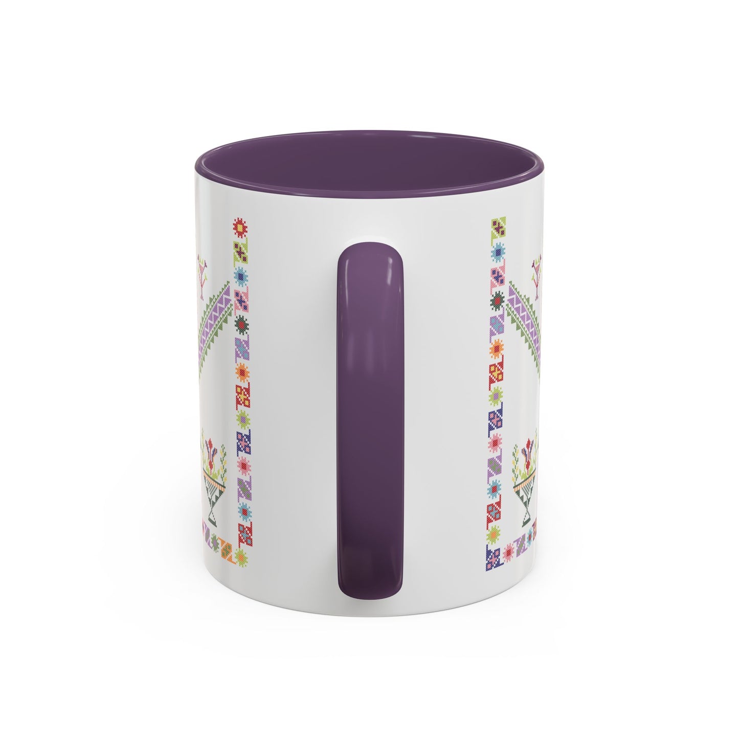 "Plant  Pot" Tulkaram Chest Panel Mug,  A Sip of Palestinian Heritage.