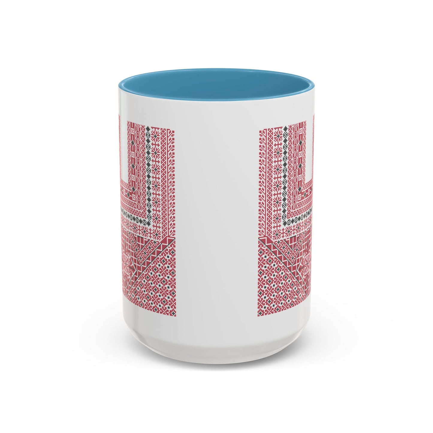 Ramallah Chest Panel, The Heritage Threads Mug (Third), A Sip of Palestinian Heritage.