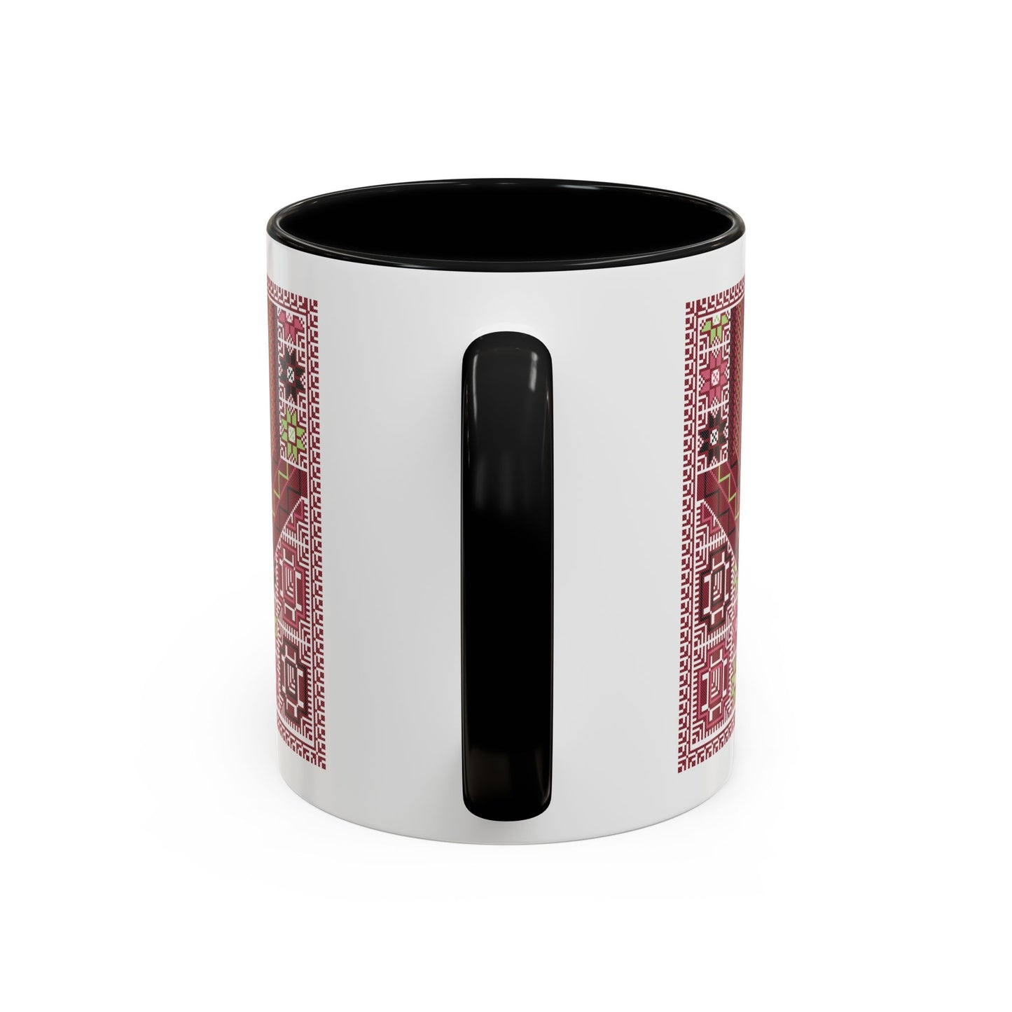 Ramallah Chest Panel, The Heritage Threads Mug (Second), A Sip of Palestinian Heritage.