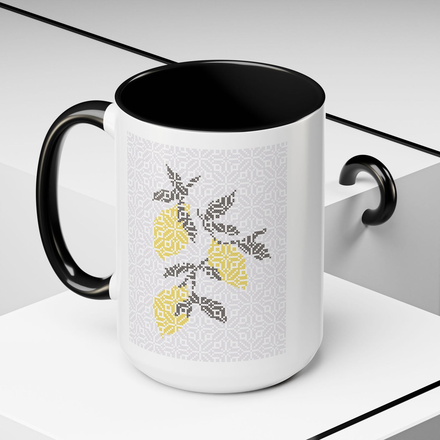 Palestinian Lemons Mug, A Sip of Palestinian Heritage.