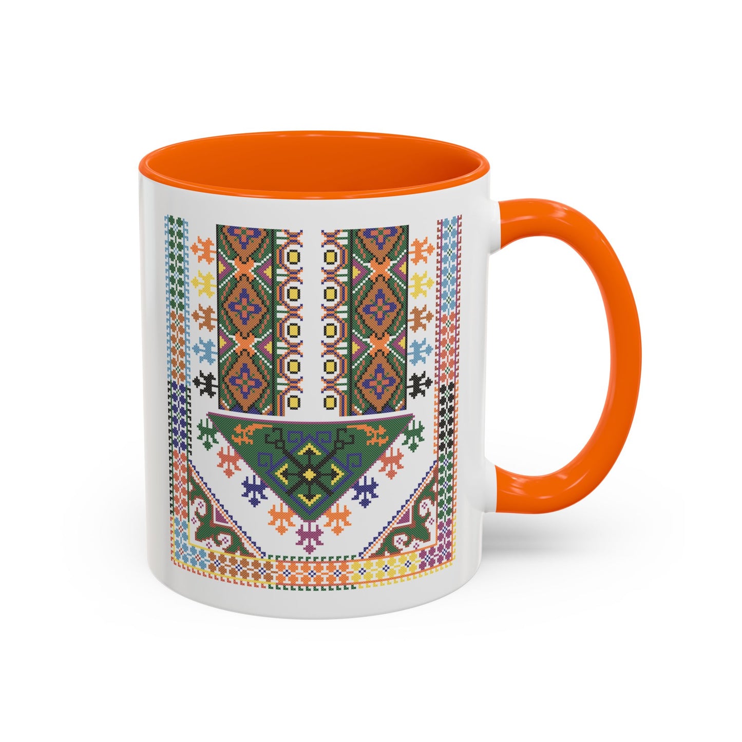 "Basil" Tulkaram Chest Panel Mug,  A Sip of Palestinian Heritage.