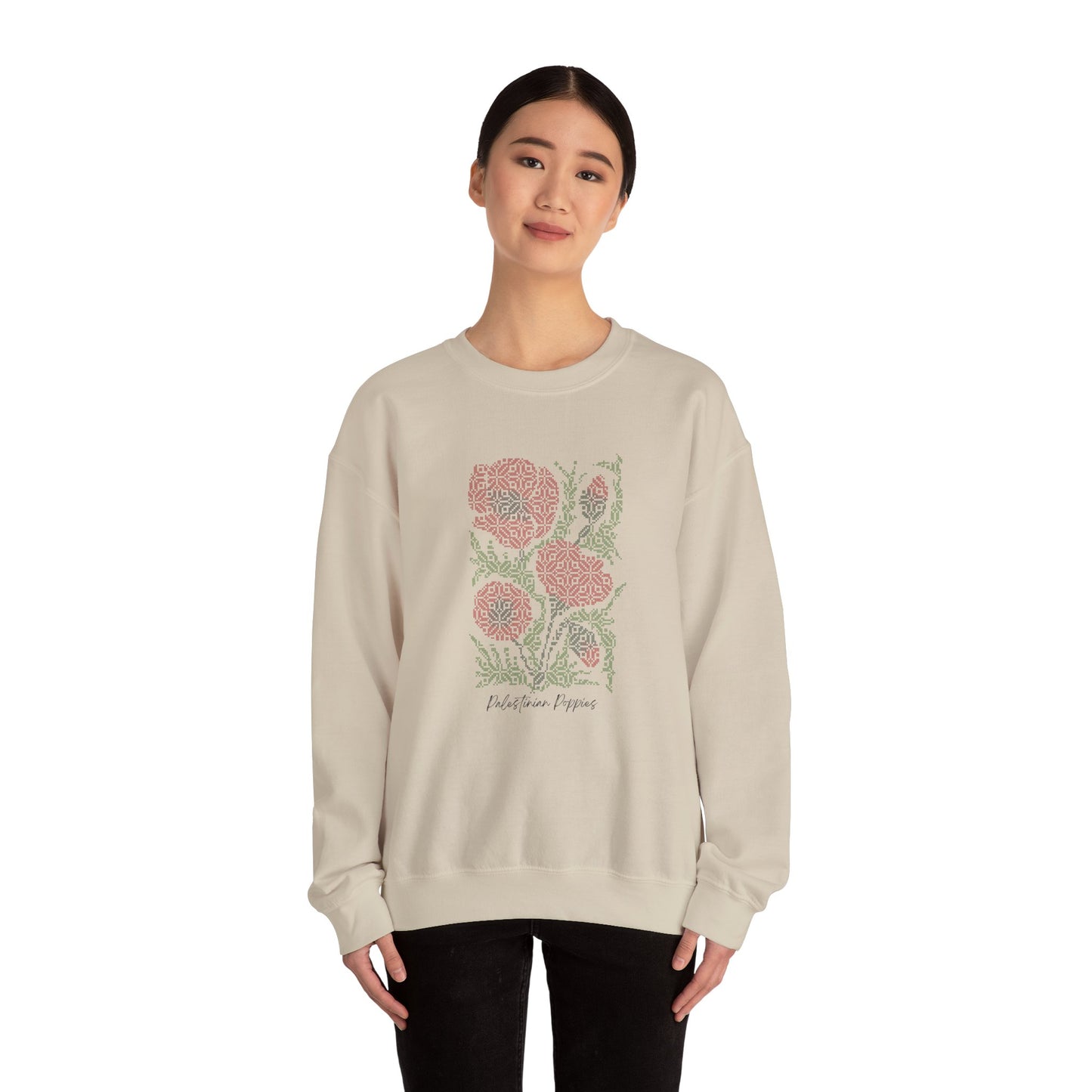 Palestinian Poppies - Crewneck Sweatshirt.