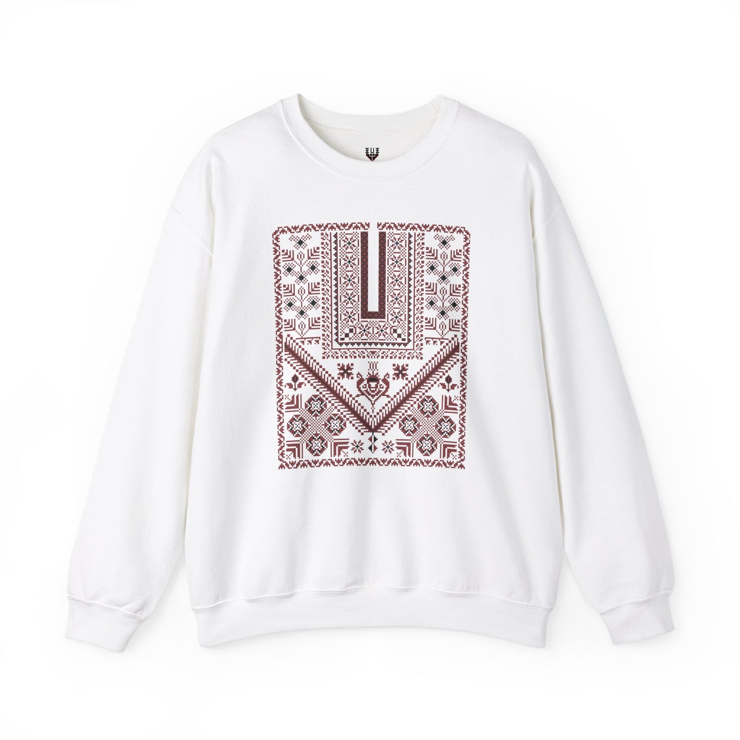 Ramallah chest panel -Palestinian thobe design ( First)- Crewneck Sweatshirt -unisex