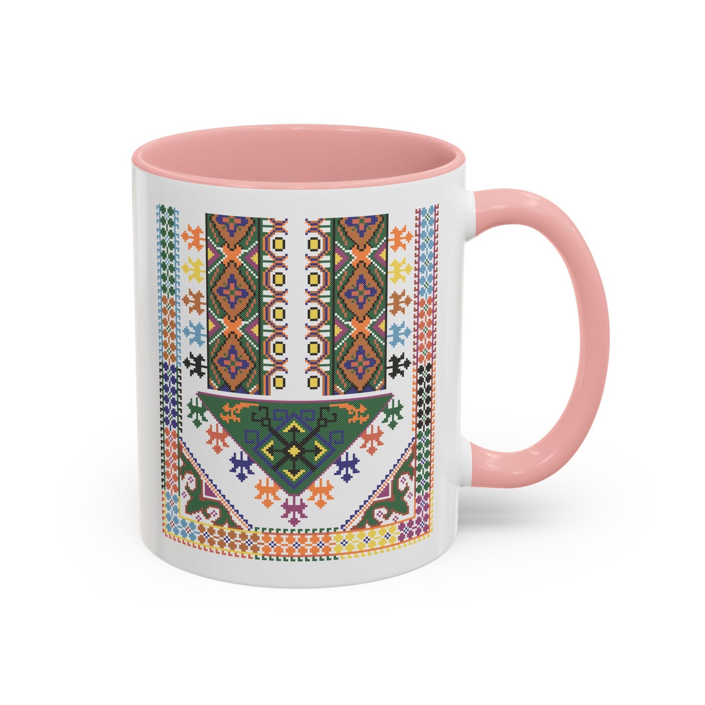 "Basil" Tulkaram Chest Panel Mug,  A Sip of Palestinian Heritage.