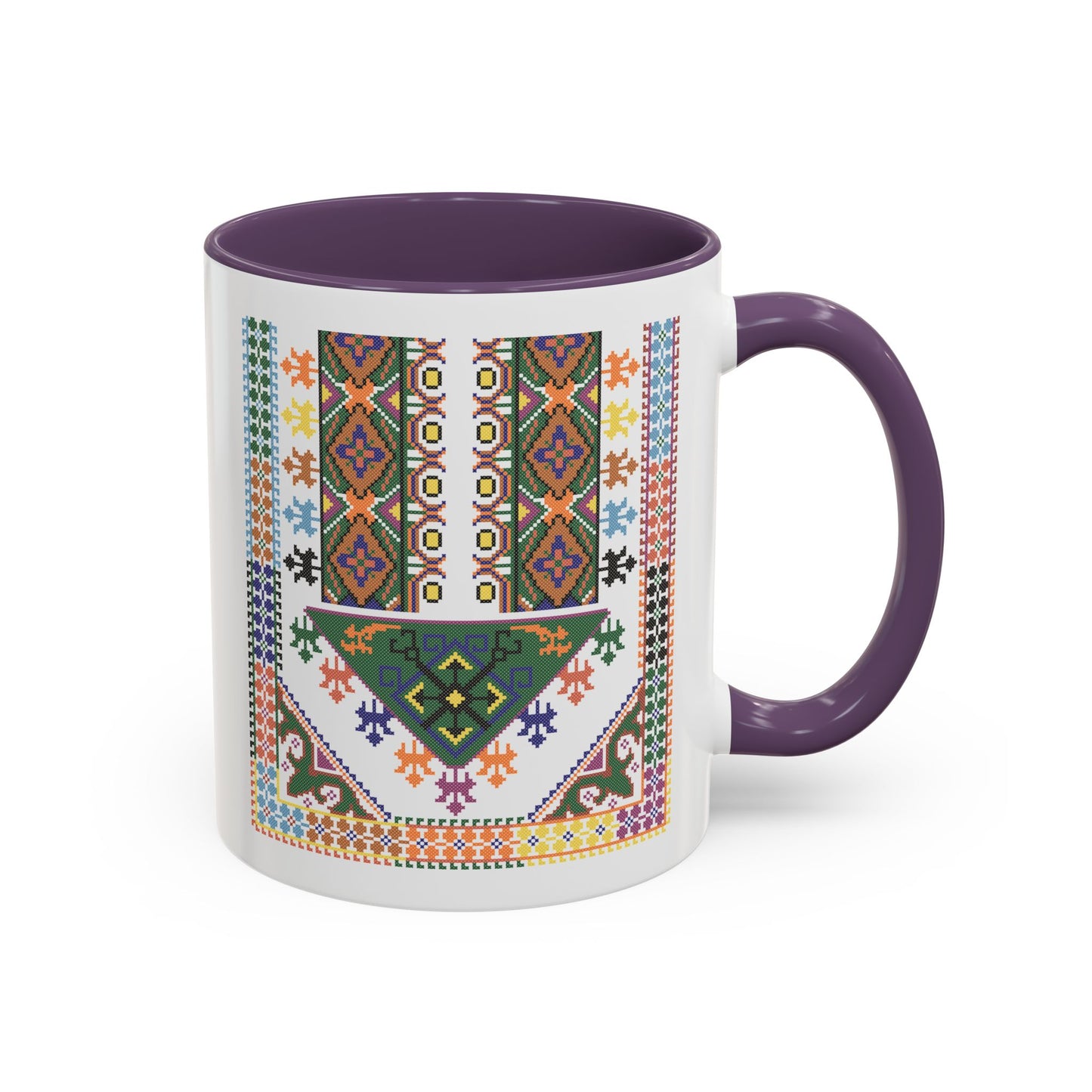 "Basil" Tulkaram Chest Panel Mug,  A Sip of Palestinian Heritage.