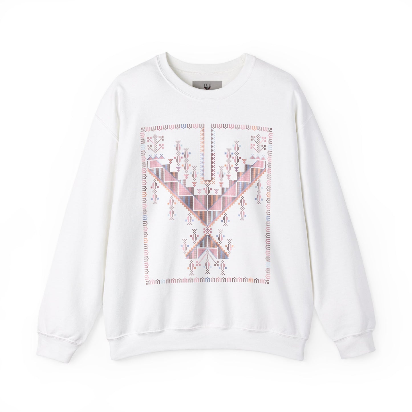 Gaza Chest Panel- Palestinian Thobe Design (1)- Crewneck Sweatshirt.