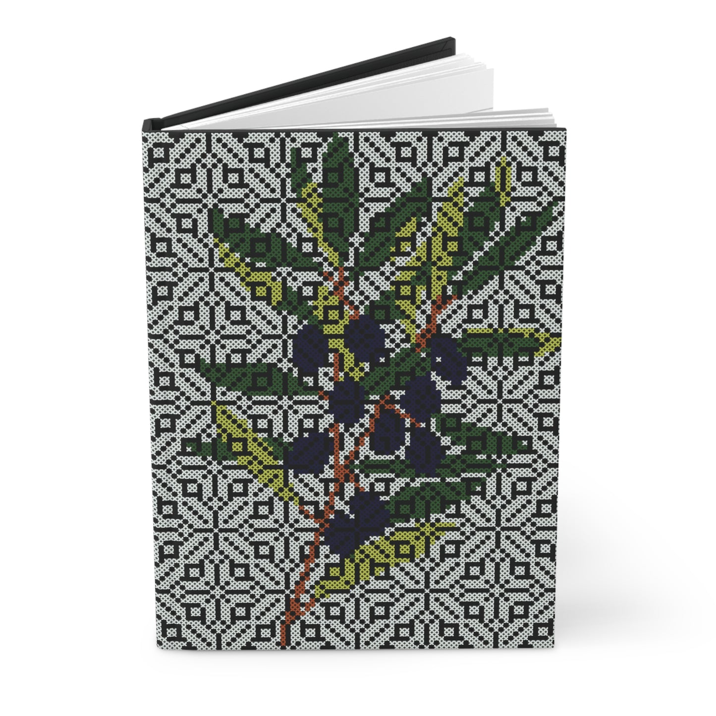 Palestinian Olive Branch (Black)- Hardcover Journal