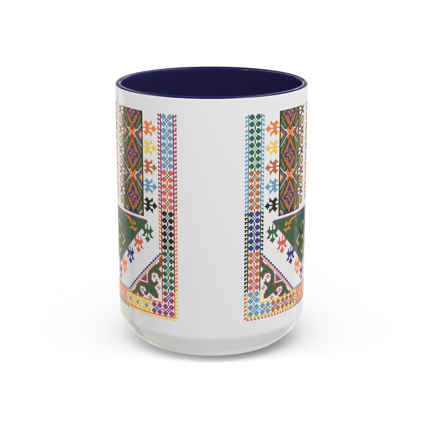 "Basil" Tulkaram Chest Panel Mug,  A Sip of Palestinian Heritage.