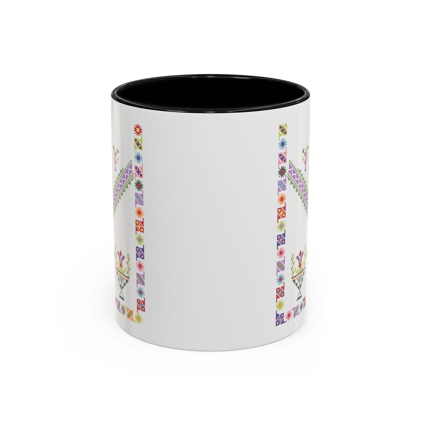 "Plant  Pot" Tulkaram Chest Panel Mug,  A Sip of Palestinian Heritage.