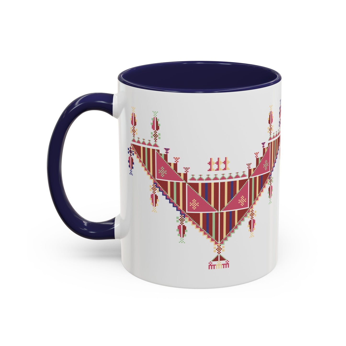 Gaza Chest Panel Mugs, old thobe (3), A Sip of Palestinian Heritage.