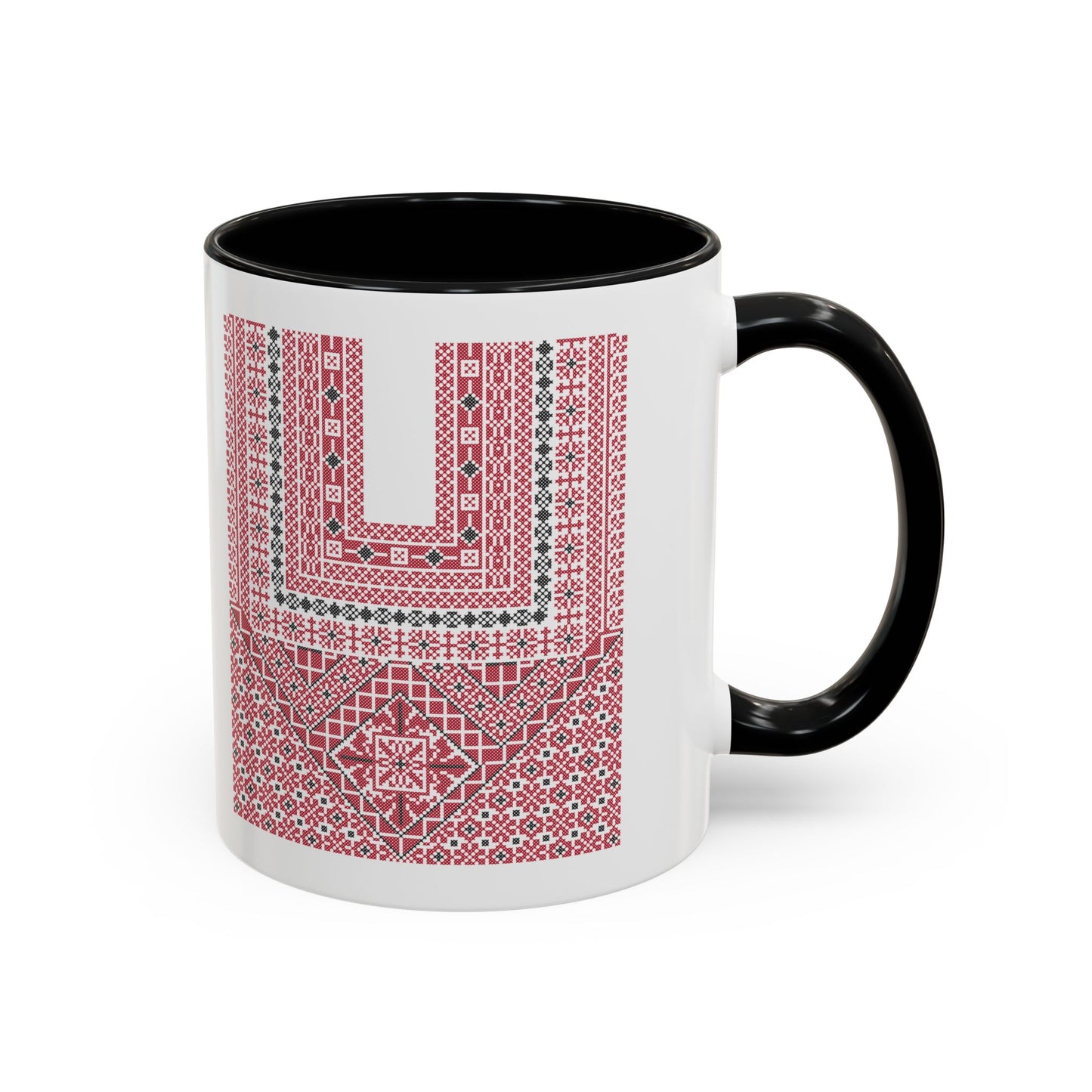 Ramallah Chest Panel, The Heritage Threads Mug (Third), A Sip of Palestinian Heritage.