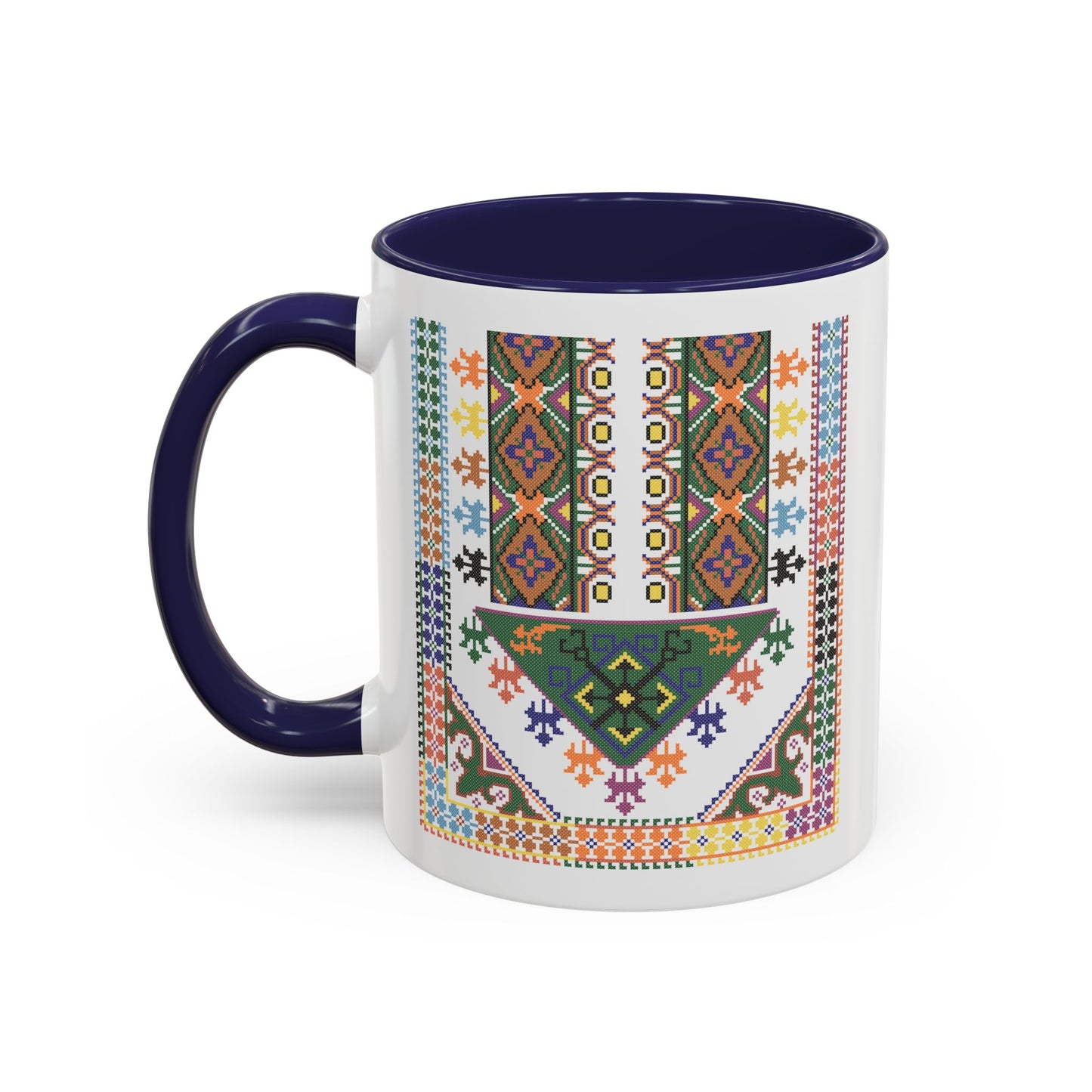 "Basil" Tulkaram Chest Panel Mug,  A Sip of Palestinian Heritage.