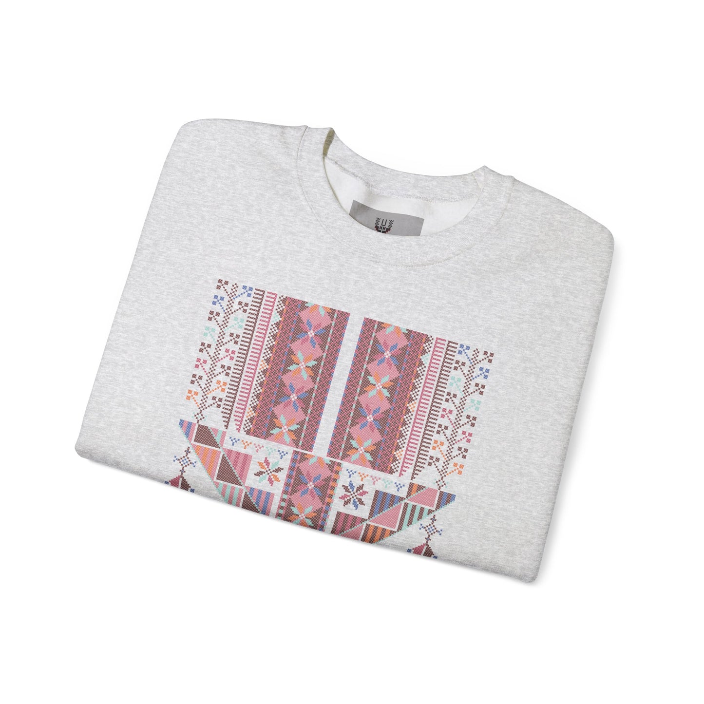 Gaza Chest Panel- Palestinian Thobe Design (2)- Crewneck Sweatshirt.