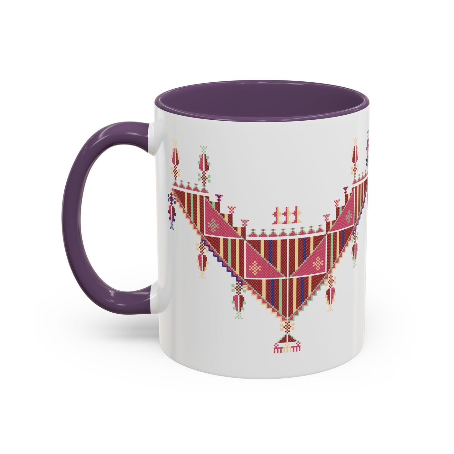 Gaza Chest Panel Mugs, old thobe (3), A Sip of Palestinian Heritage.