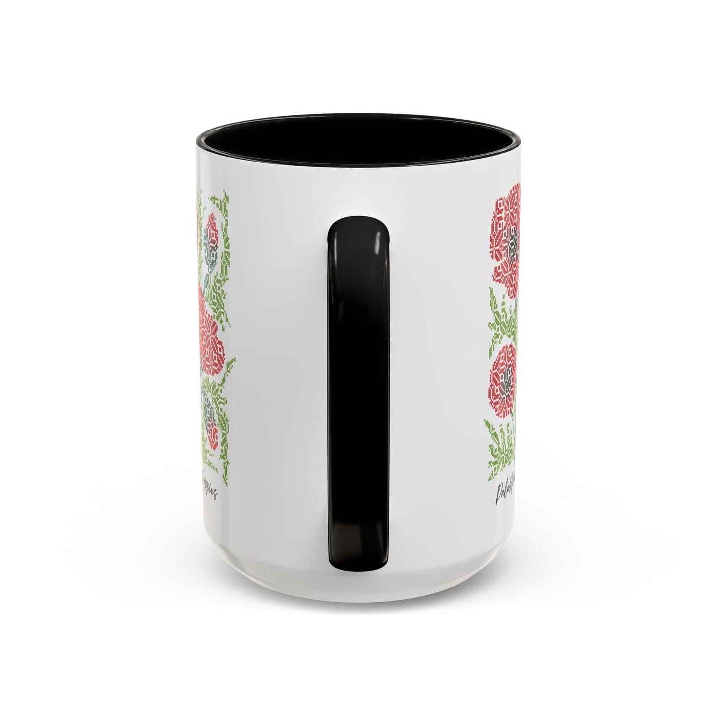 Palestinian Poppies Mug, A Sip of Palestinian Heritage.