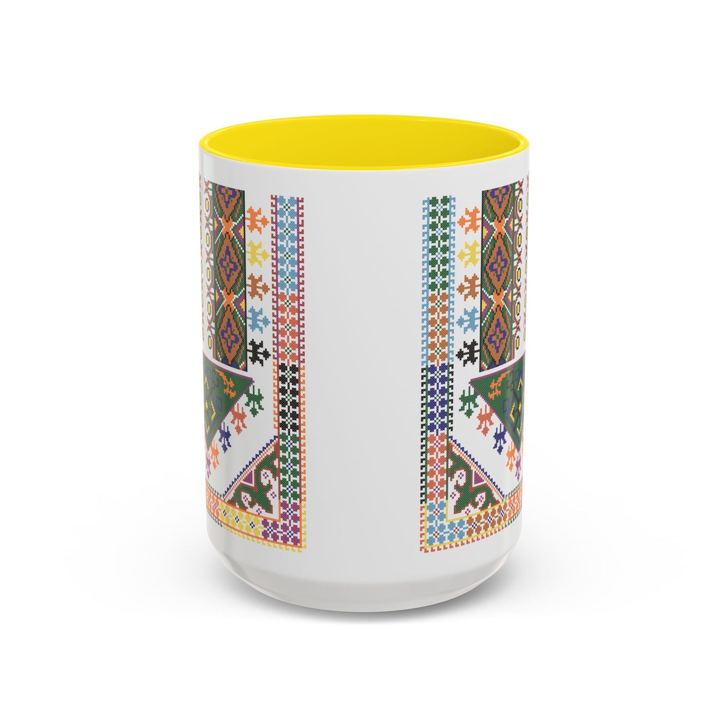 "Basil" Tulkaram Chest Panel Mug,  A Sip of Palestinian Heritage.