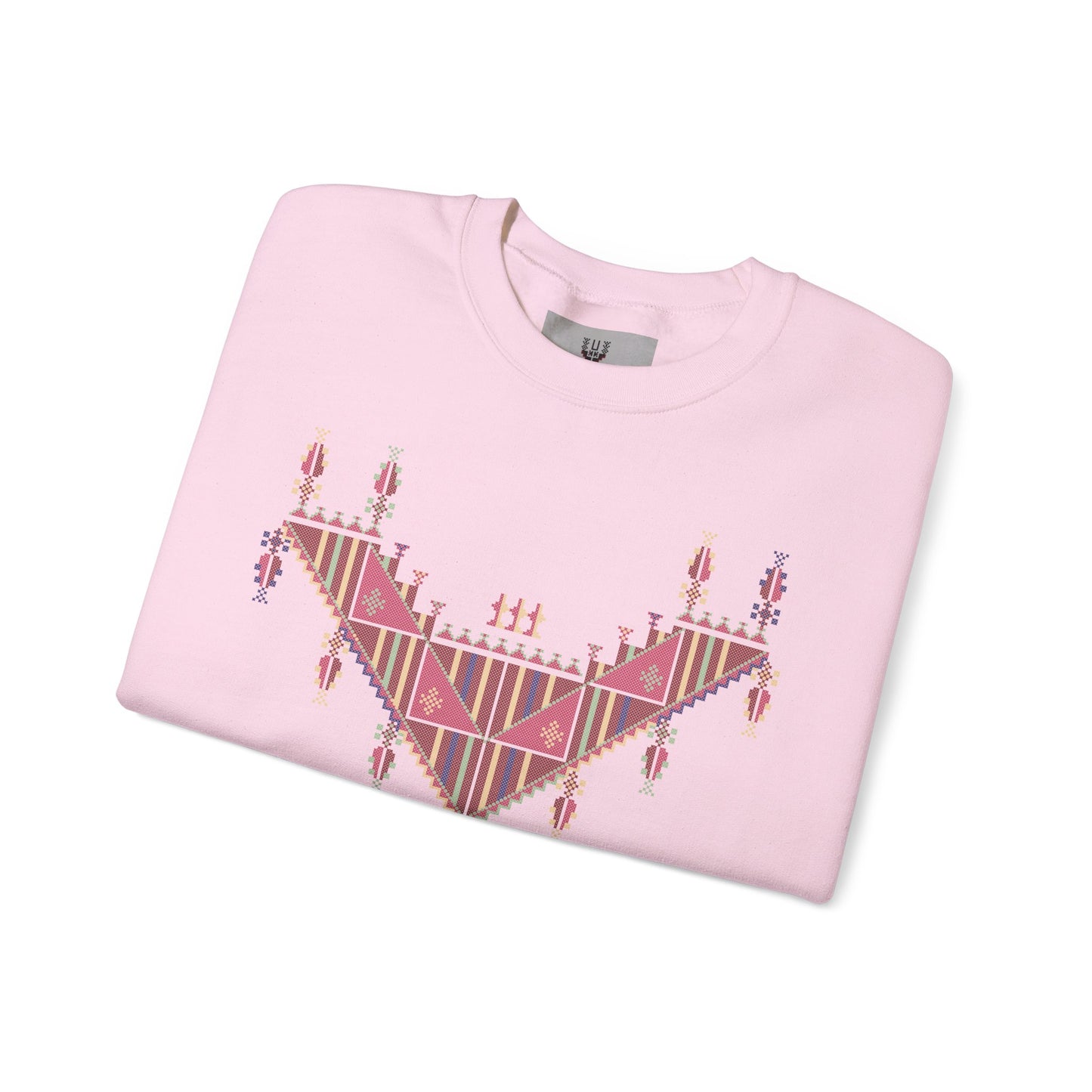 Gaza Chest Panel- Palestinian Thobe Design (3)- Crewneck Sweatshirt.