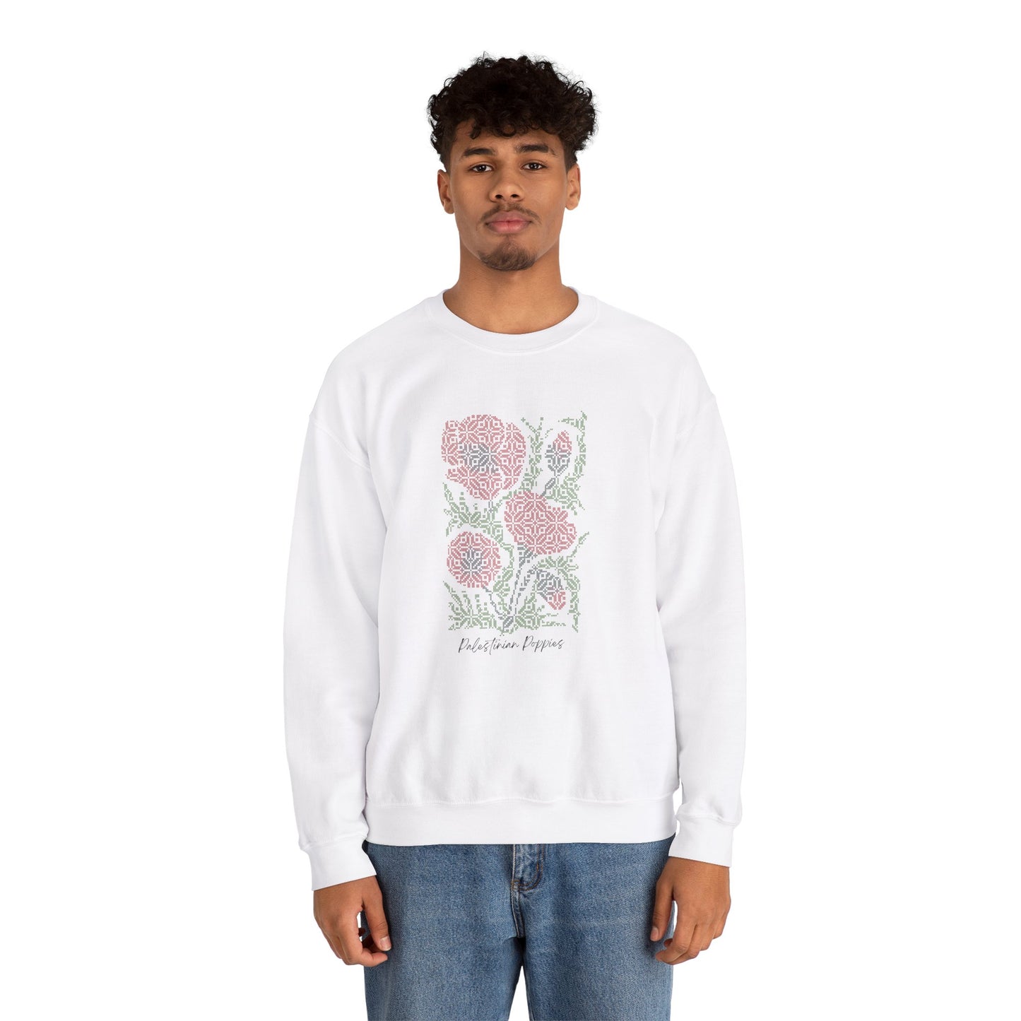 Palestinian Poppies - Crewneck Sweatshirt.