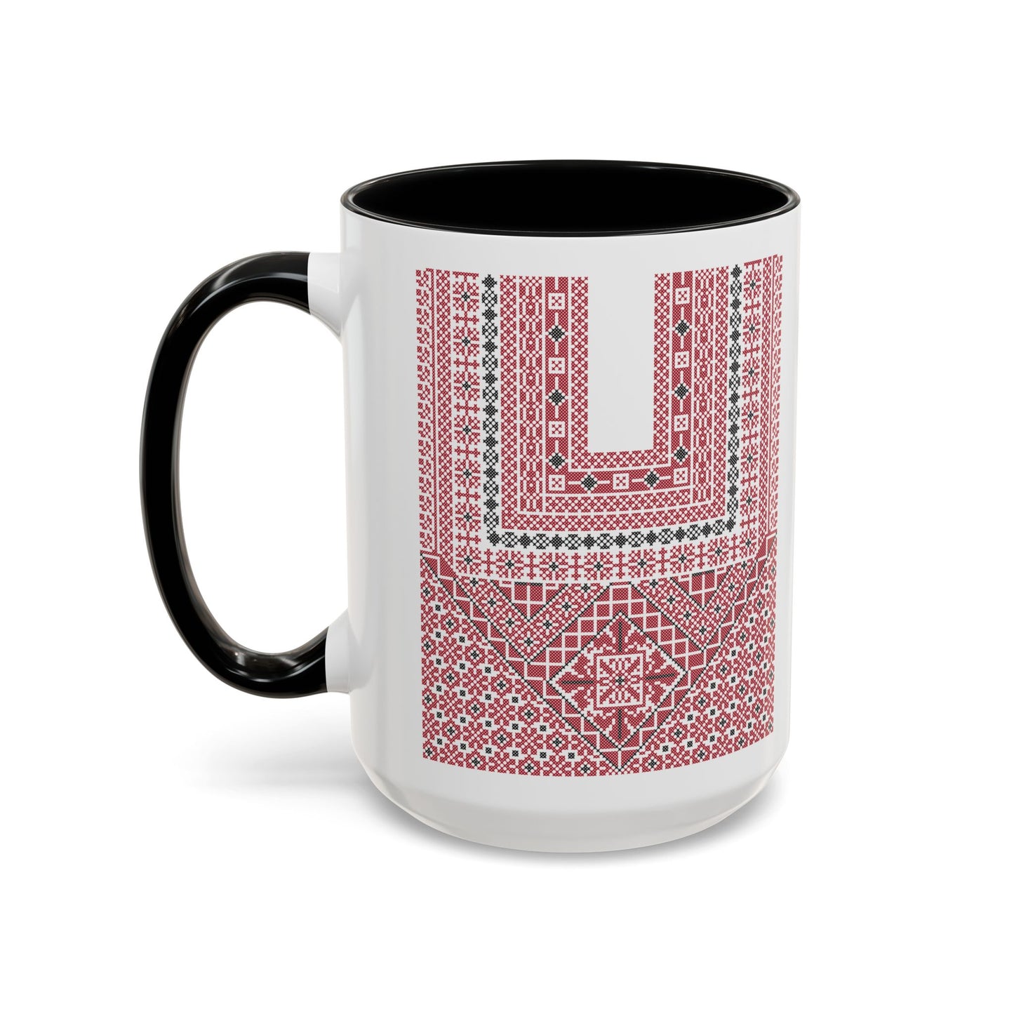 Ramallah Chest Panel, The Heritage Threads Mug (Third), A Sip of Palestinian Heritage.