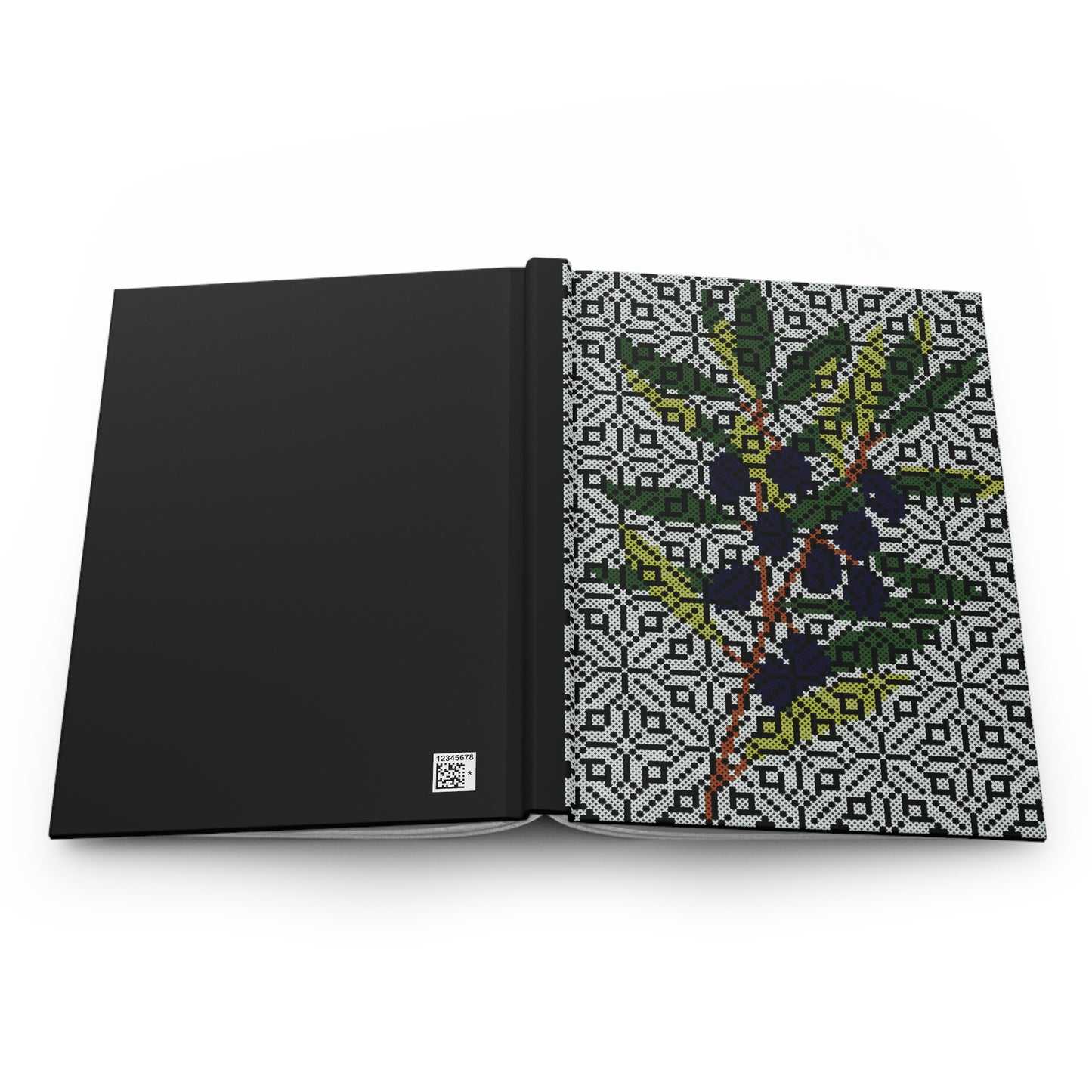 Palestinian Olive Branch (Black)- Hardcover Journal