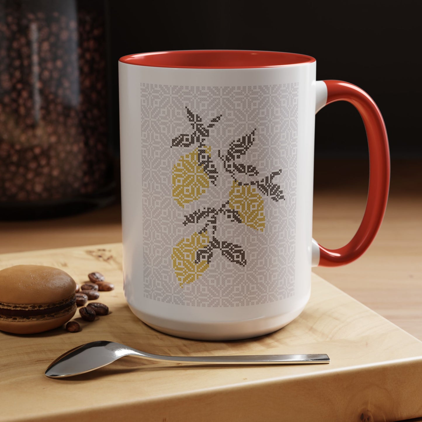 Palestinian Lemons Mug, A Sip of Palestinian Heritage.