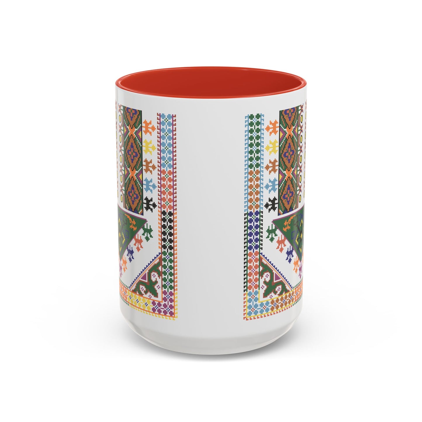 "Basil" Tulkaram Chest Panel Mug,  A Sip of Palestinian Heritage.