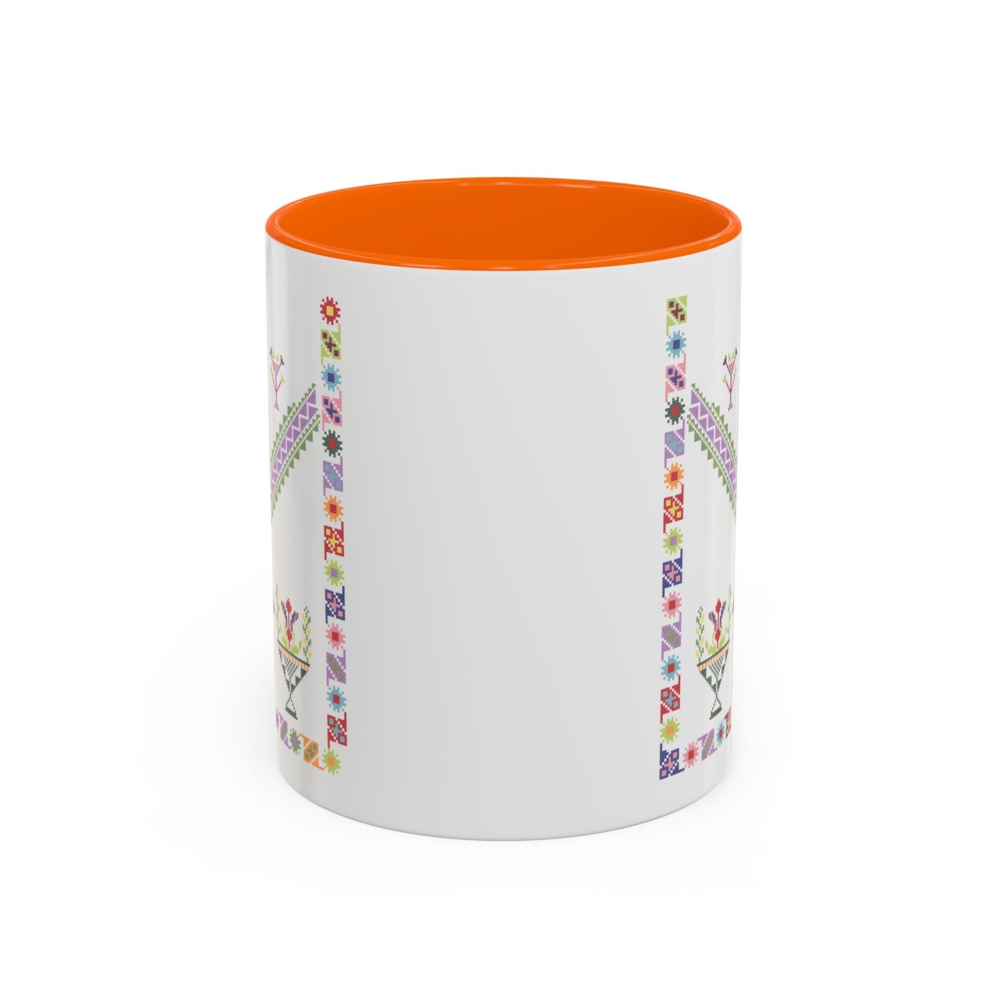 "Plant  Pot" Tulkaram Chest Panel Mug,  A Sip of Palestinian Heritage.