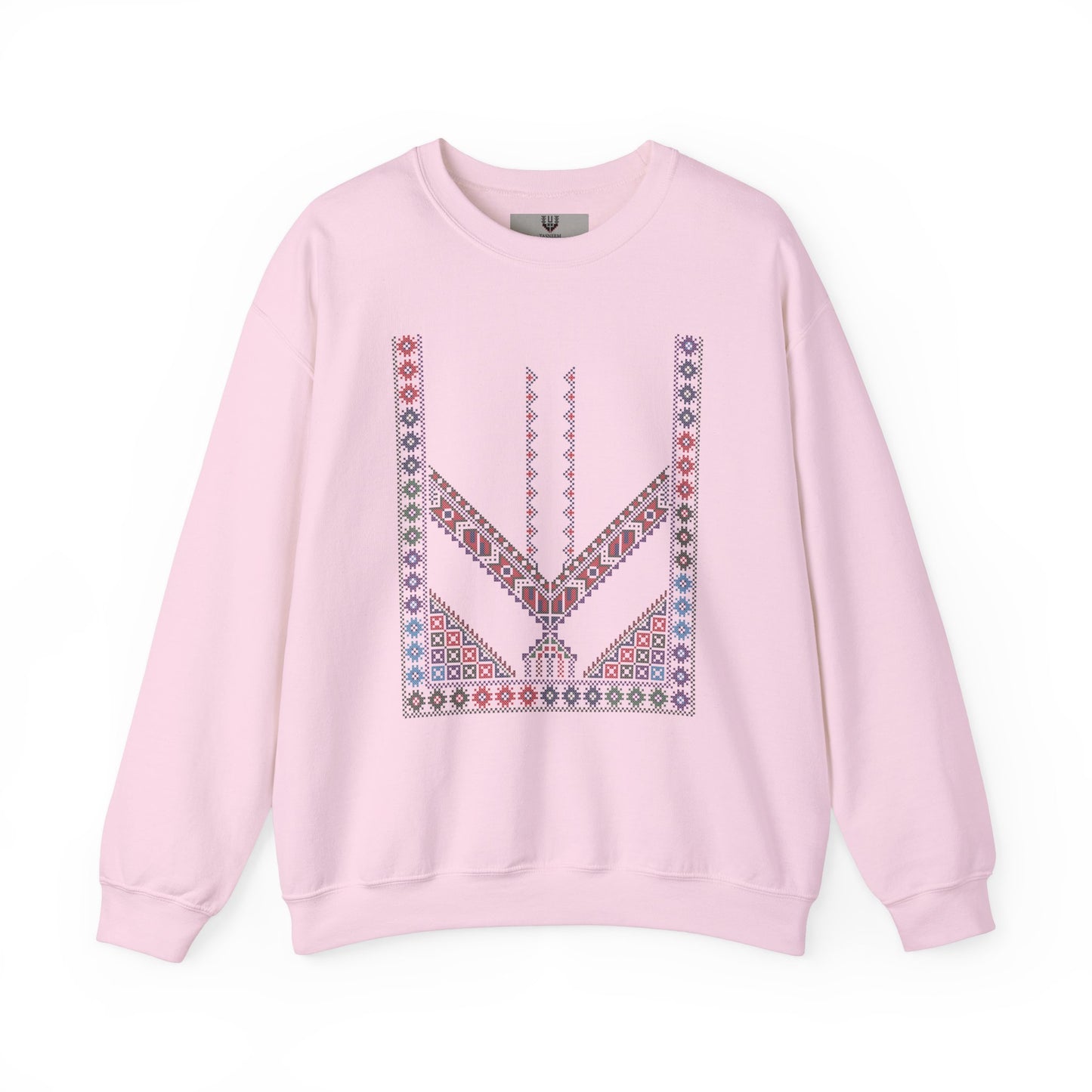 Tulkaram "Stones of the Home" Chest Panel- Palestinian Thobe Design- Crewneck Sweatshirt.