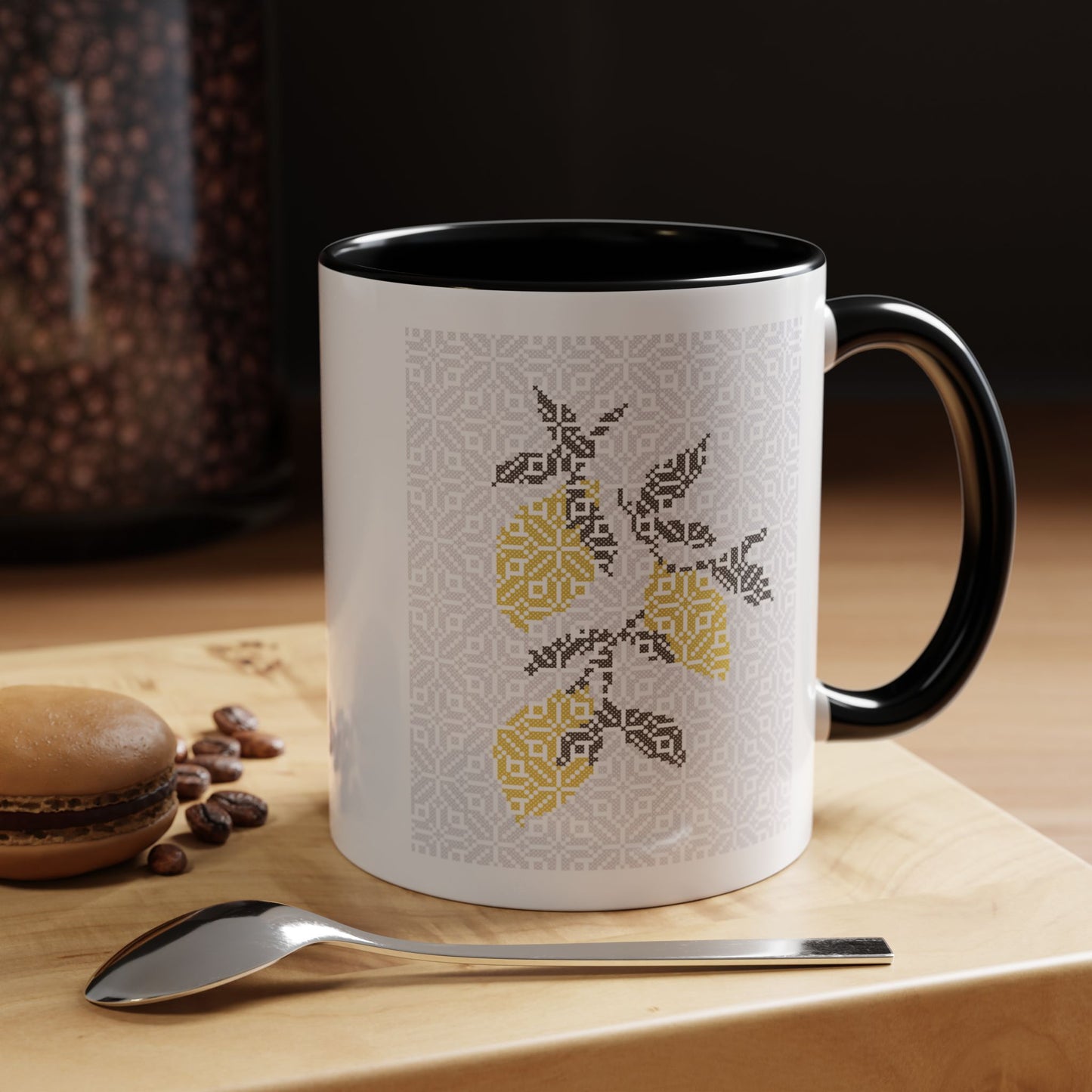 Palestinian Lemons Mug, A Sip of Palestinian Heritage.