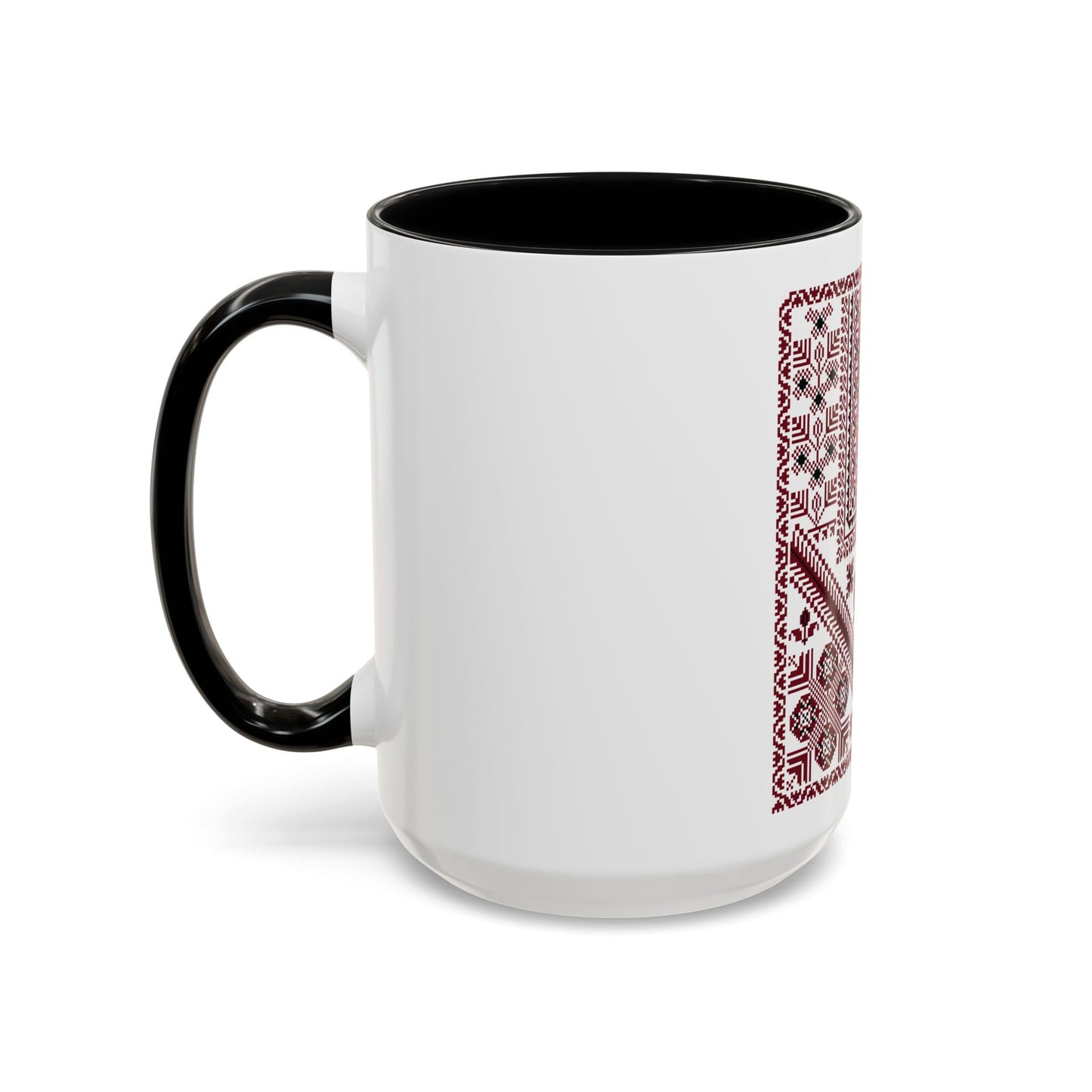 Ramallah Chest Panel, The Heritage Threads Mug (First), A Sip of Palestinian Heritage.