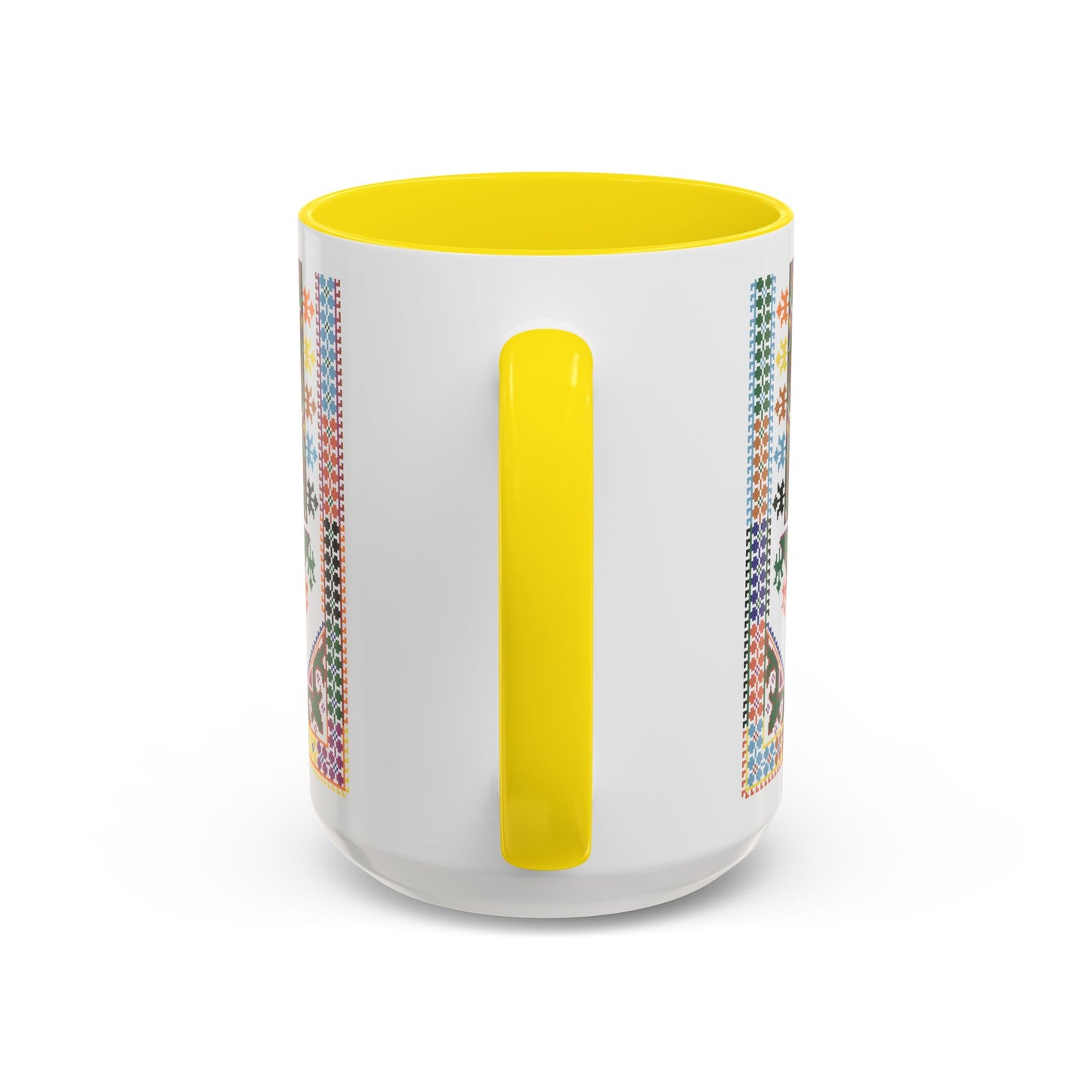 "Basil" Tulkaram Chest Panel Mug,  A Sip of Palestinian Heritage.