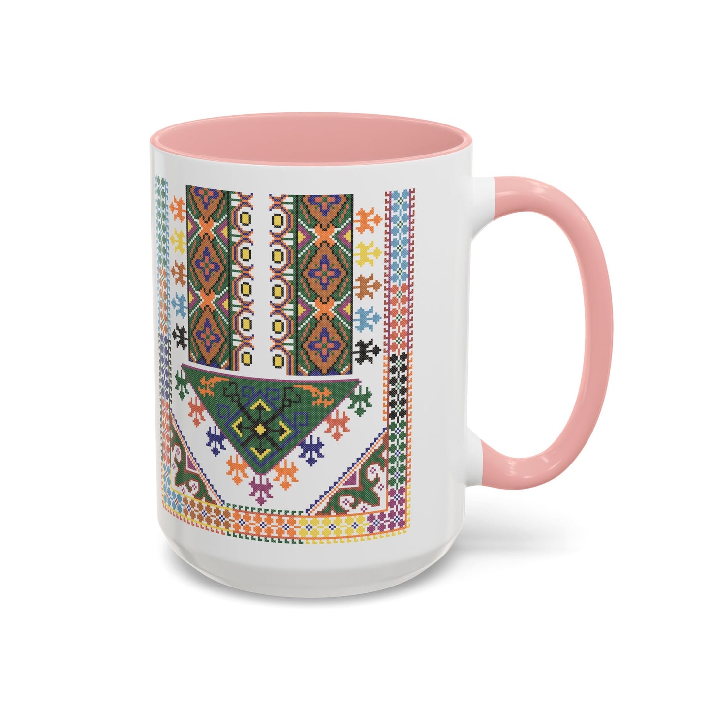 "Basil" Tulkaram Chest Panel Mug,  A Sip of Palestinian Heritage.