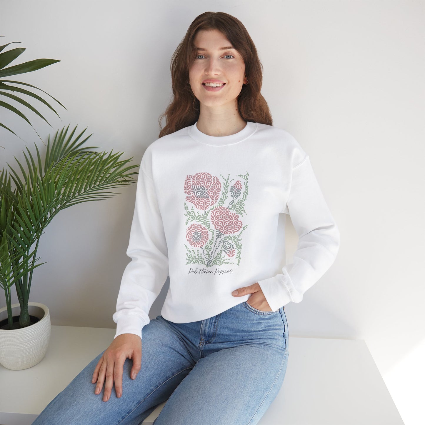 Palestinian Poppies - Crewneck Sweatshirt.