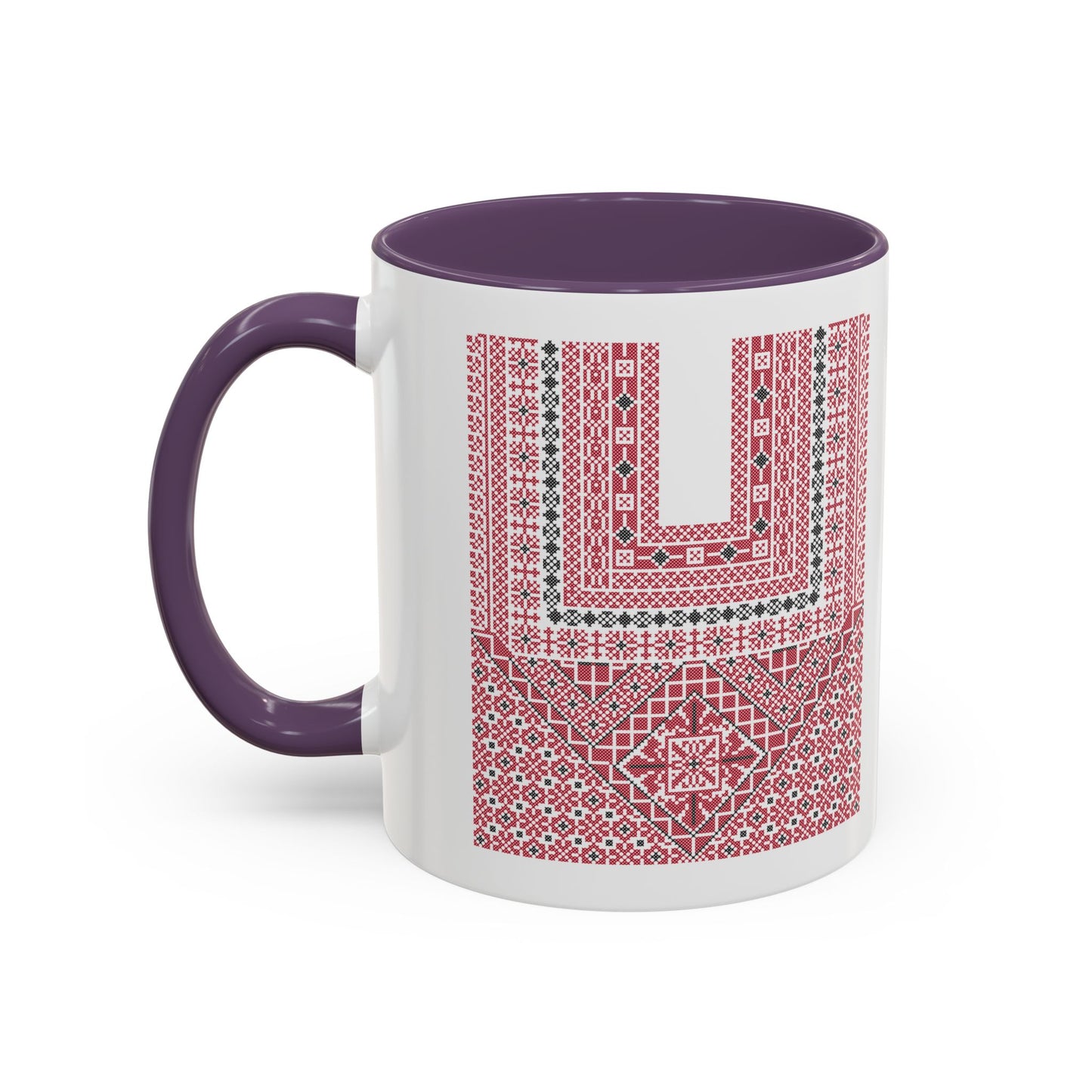 Ramallah Chest Panel, The Heritage Threads Mug (Third), A Sip of Palestinian Heritage.