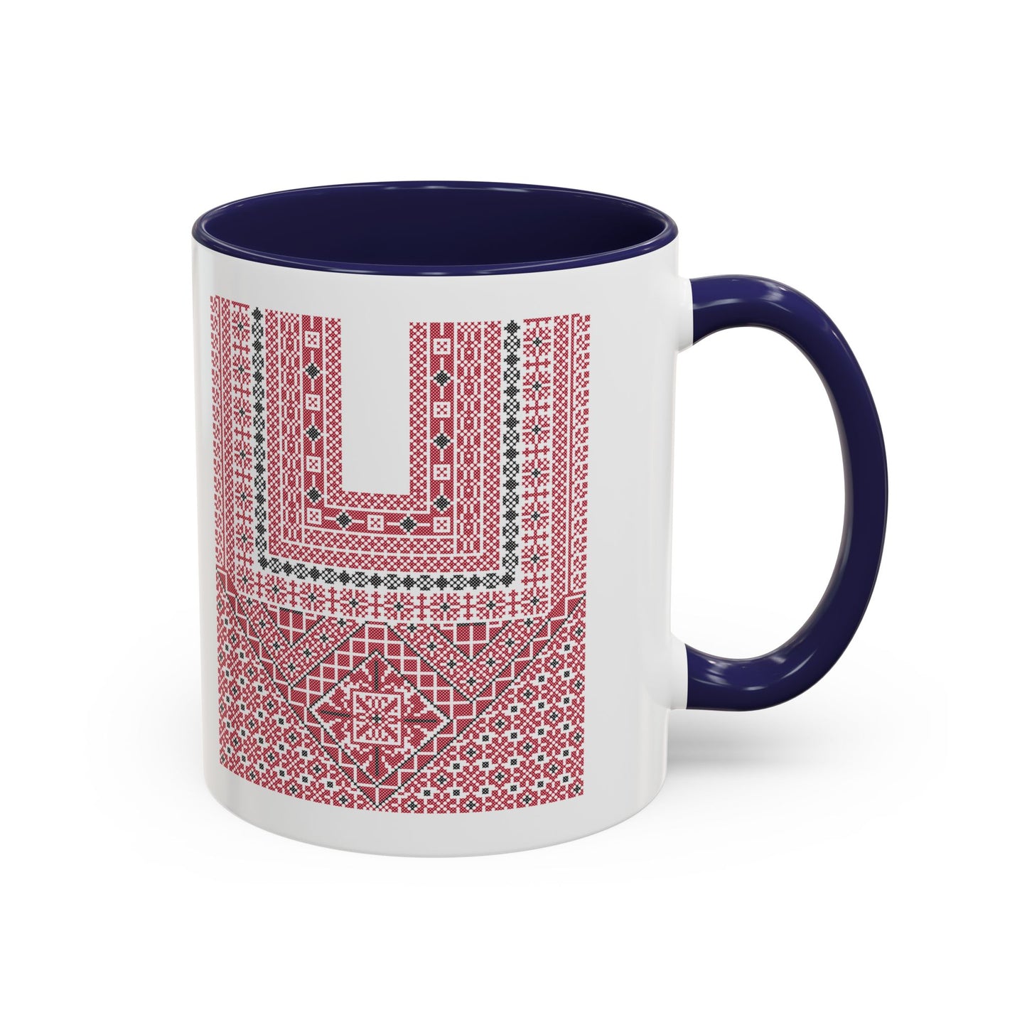 Ramallah Chest Panel, The Heritage Threads Mug (Third), A Sip of Palestinian Heritage.