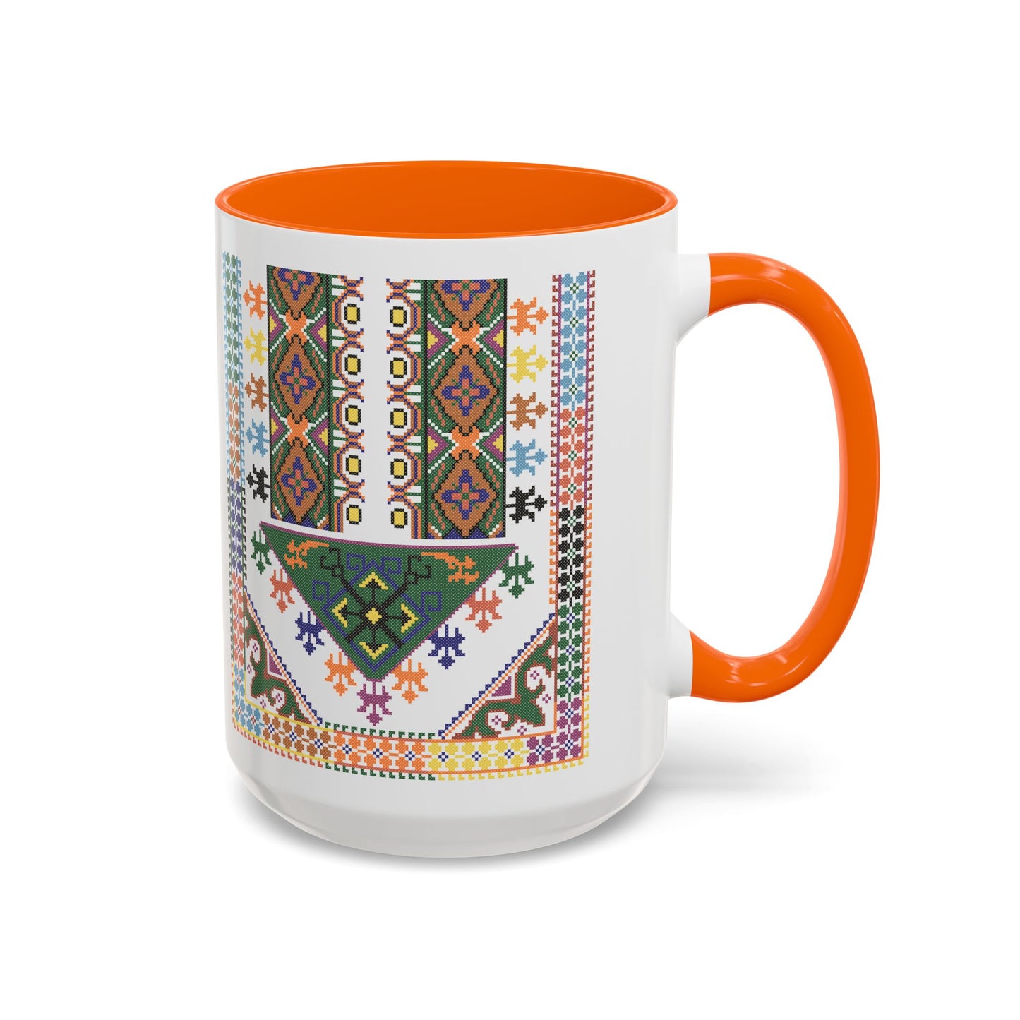 "Basil" Tulkaram Chest Panel Mug,  A Sip of Palestinian Heritage.