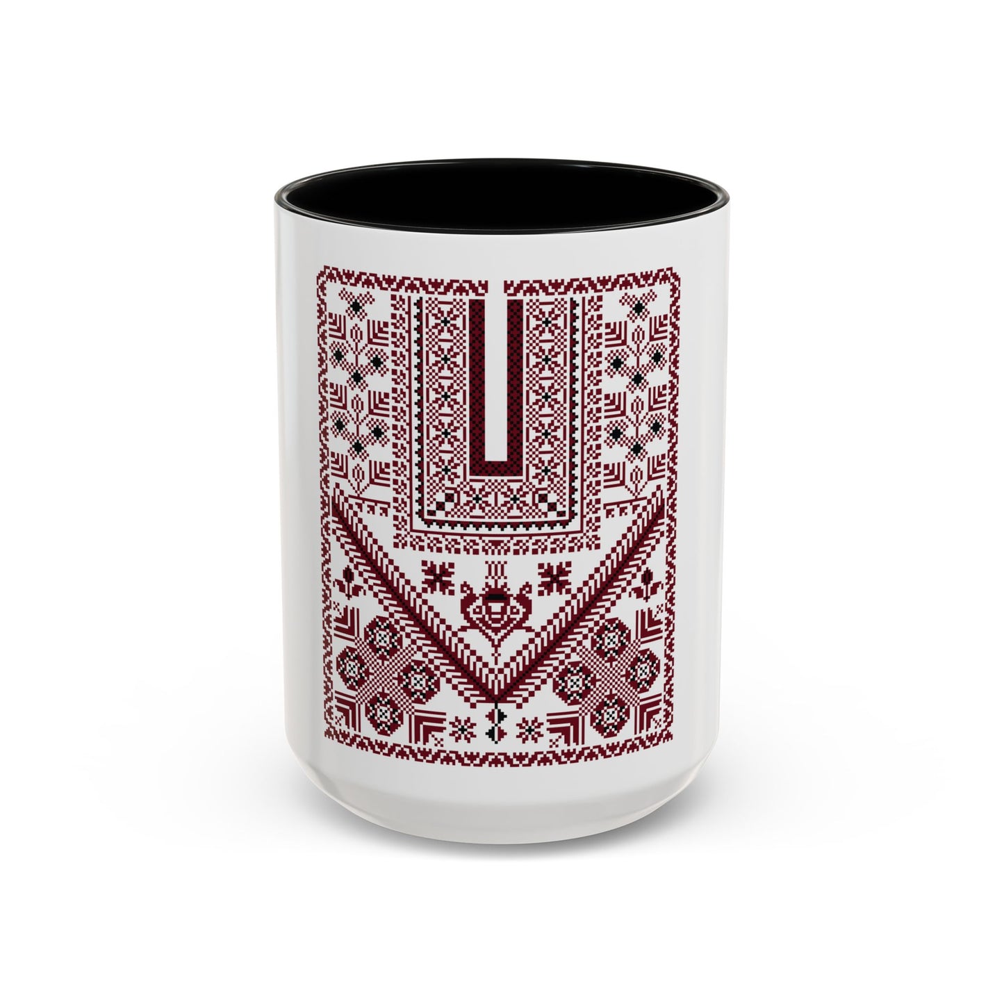 Ramallah Chest Panel, The Heritage Threads Mug (First), A Sip of Palestinian Heritage.