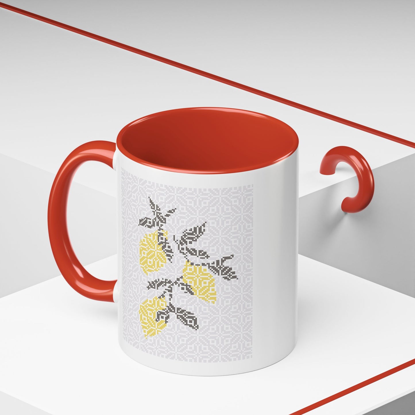 Palestinian Lemons Mug, A Sip of Palestinian Heritage.